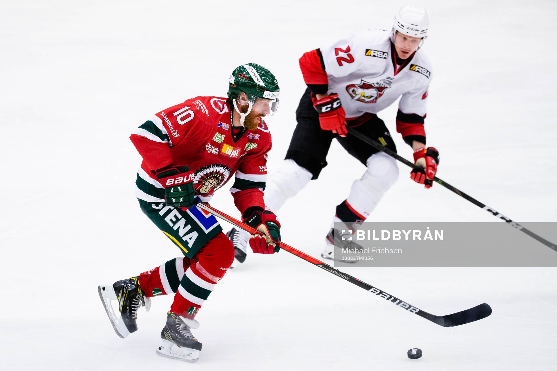 Frölundas Jens Olsson och Malmö Redhawks Lars Bryggman