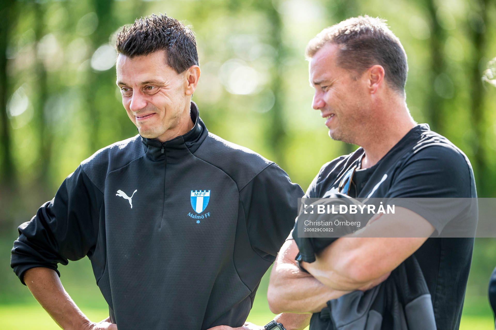 Malmö FFs tränare Fredrik Jahnfors och sportchef Daniel