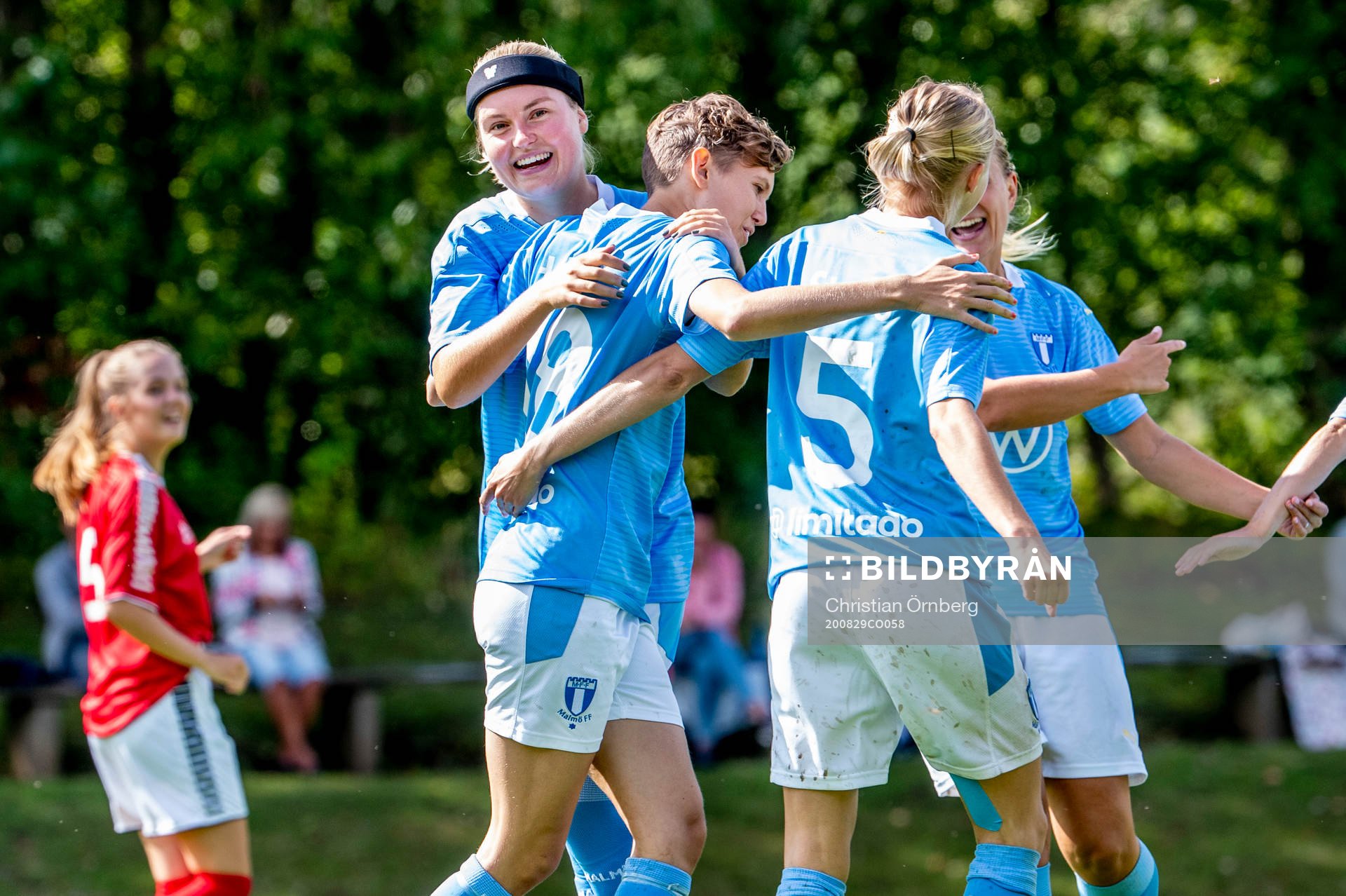 Malmö FFs Rebecka Holm, Anna Hellsten och Stina Stadig