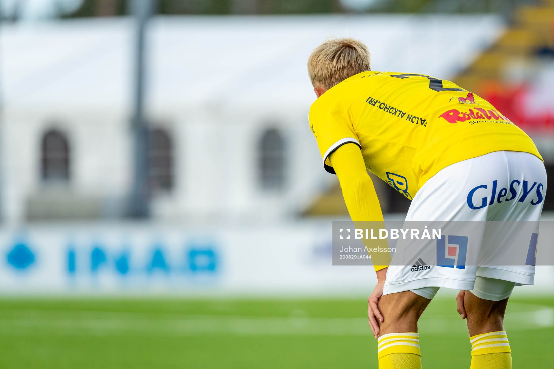 Falkenbergs Gabriel Johansson deppar  fotbollsmatchen i