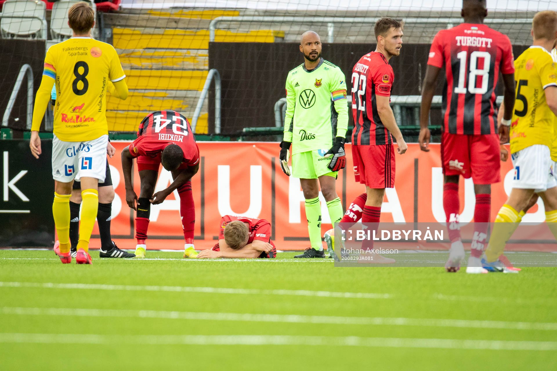 Östersunds Ludvig Fritzson  har ont