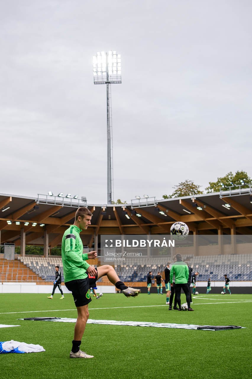 Västerås spelare värmer upp