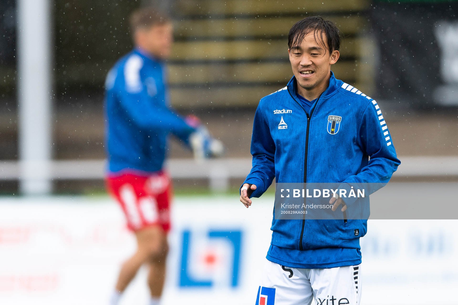 Sirius Yukiya Sugita före fotbollsmatchen i Allsvenskan