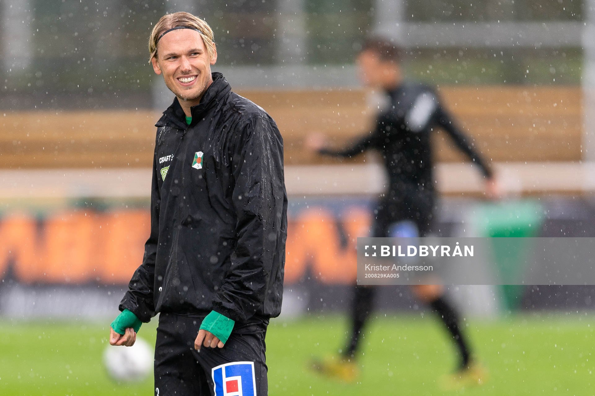 Varbergs Hampus Zachrisson före fotbollsmatchen i
