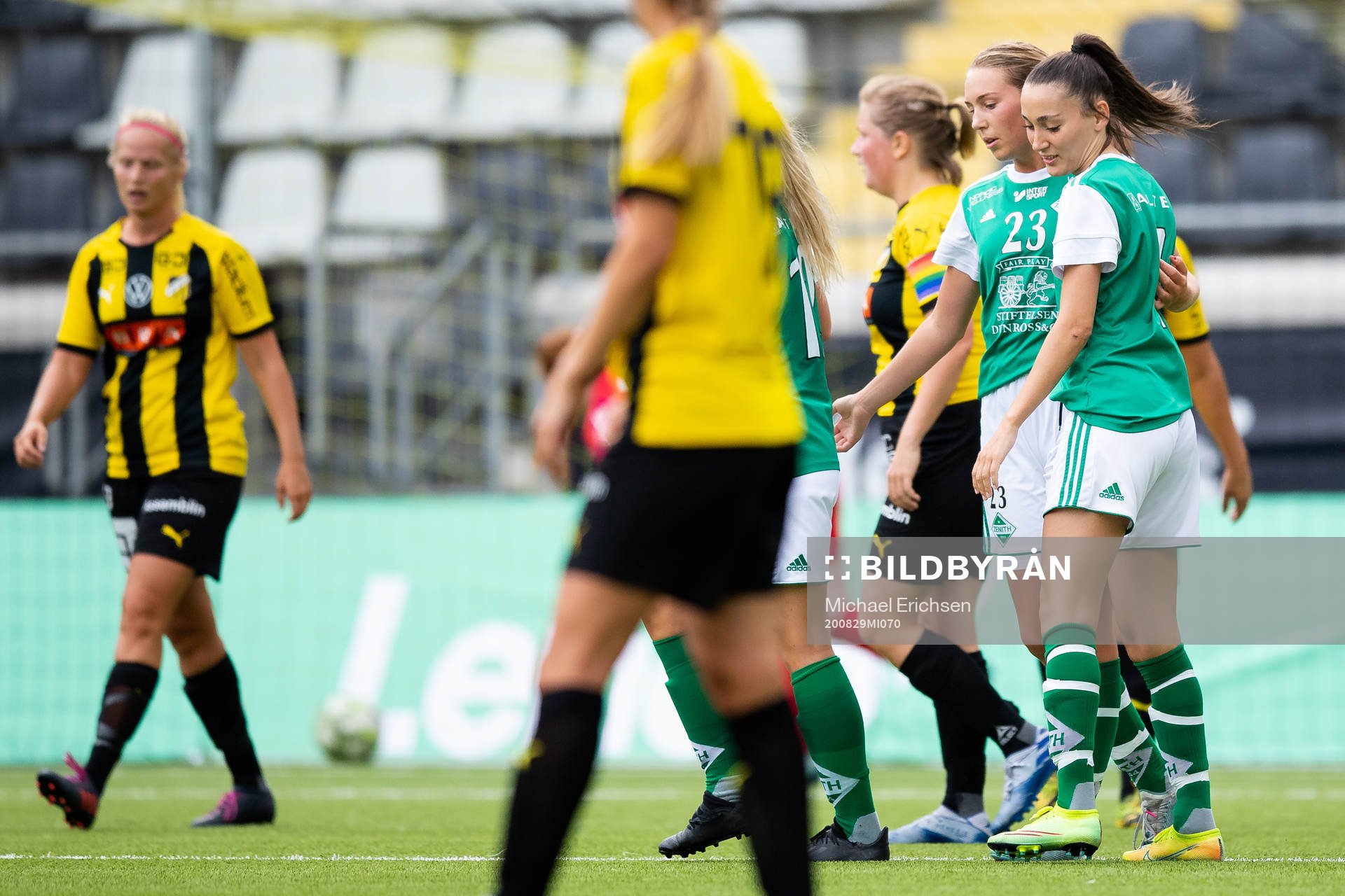 Zeniths Sophia Kellström jublar efter 0-3 under fotbollsmatchen Division 2 mellan Häcken och Zenith den 29 augusti 2020 i Göteborg.