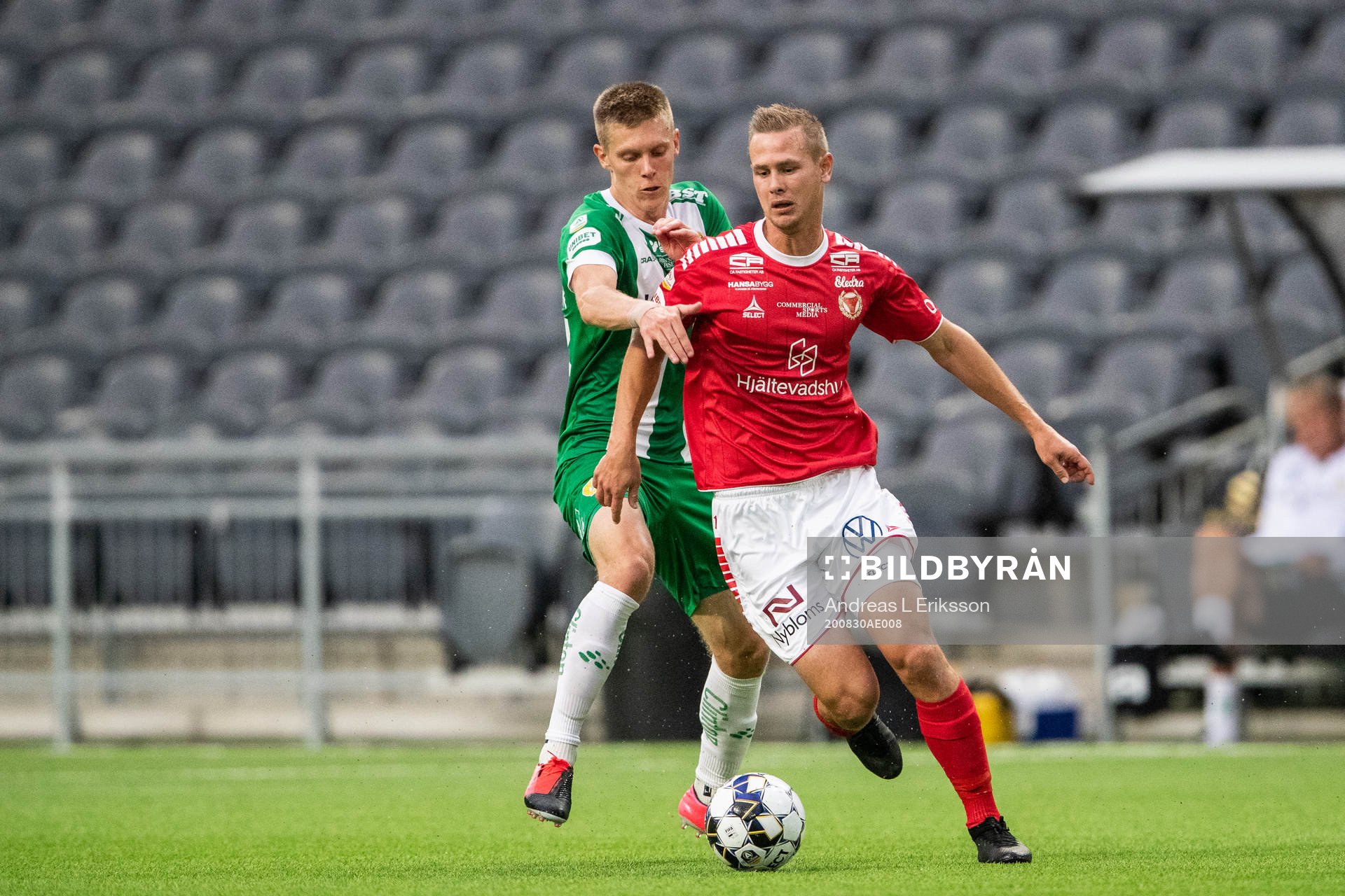 Hammarbys Aron Johansson och Kalmars Erik Israelsson