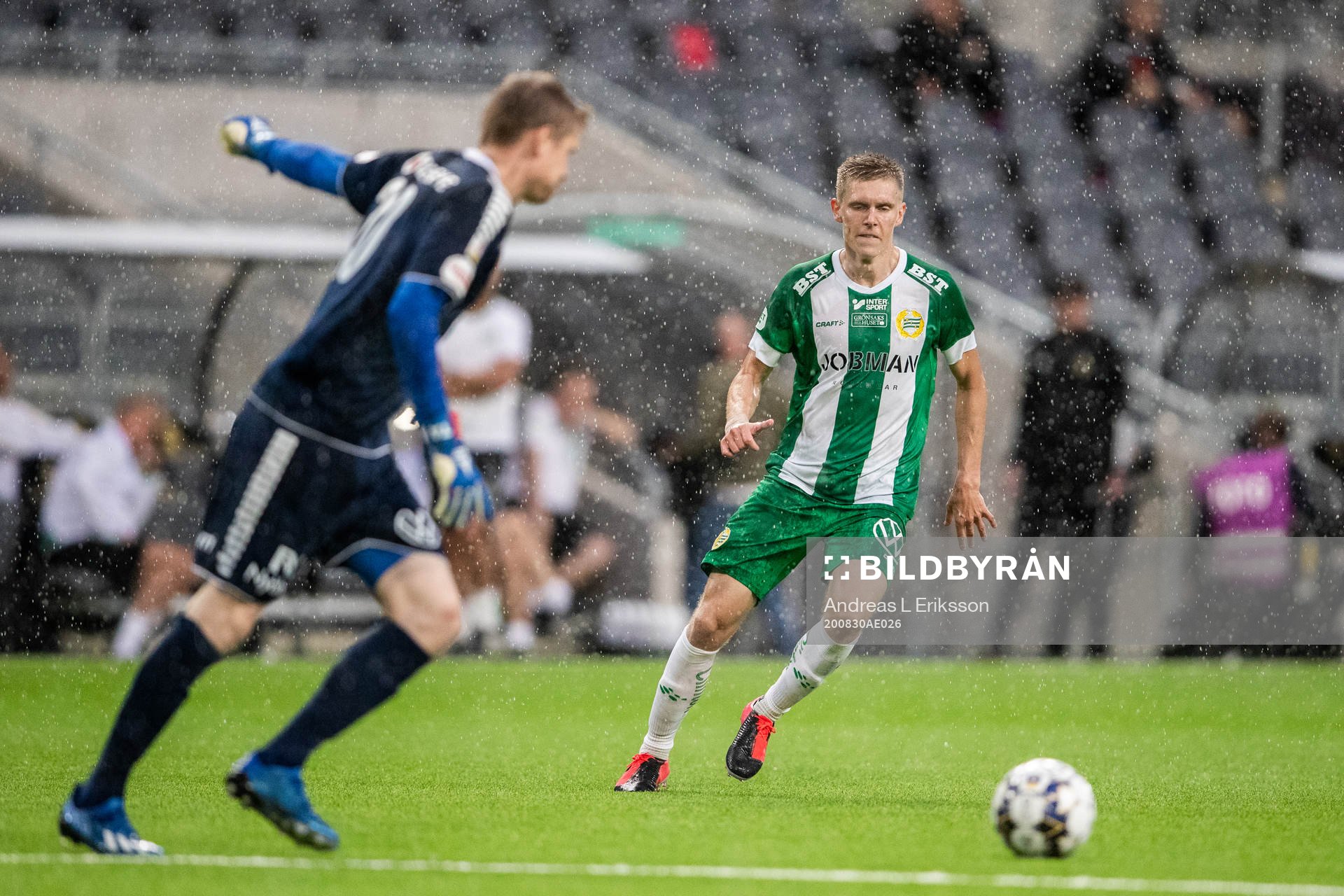 Kalmars målvakt Tobias Andersson och Hammarbys Aron