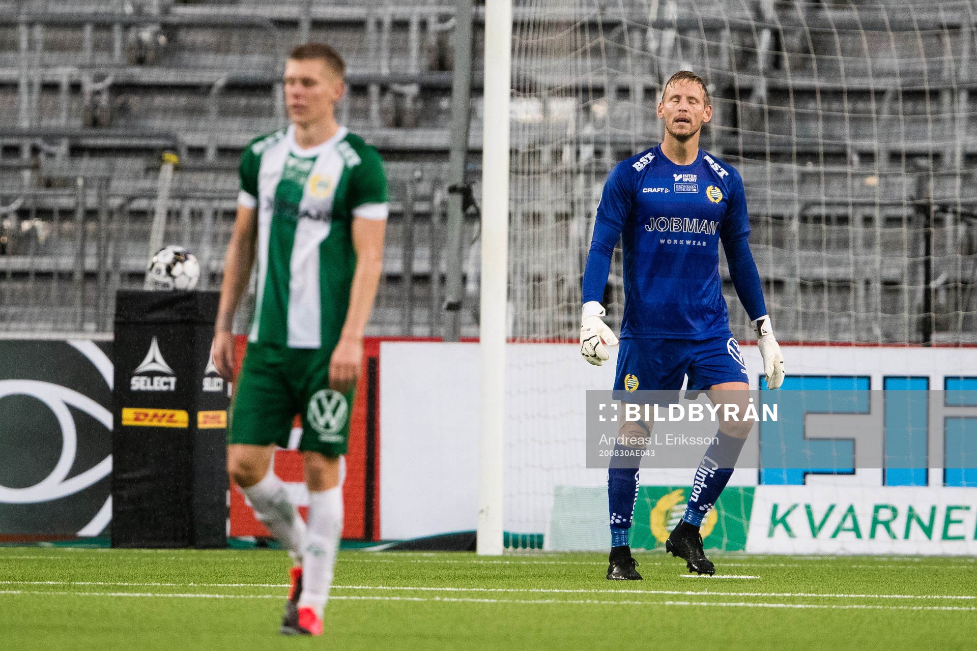 Hammarbys målvakt David Ousted deppar