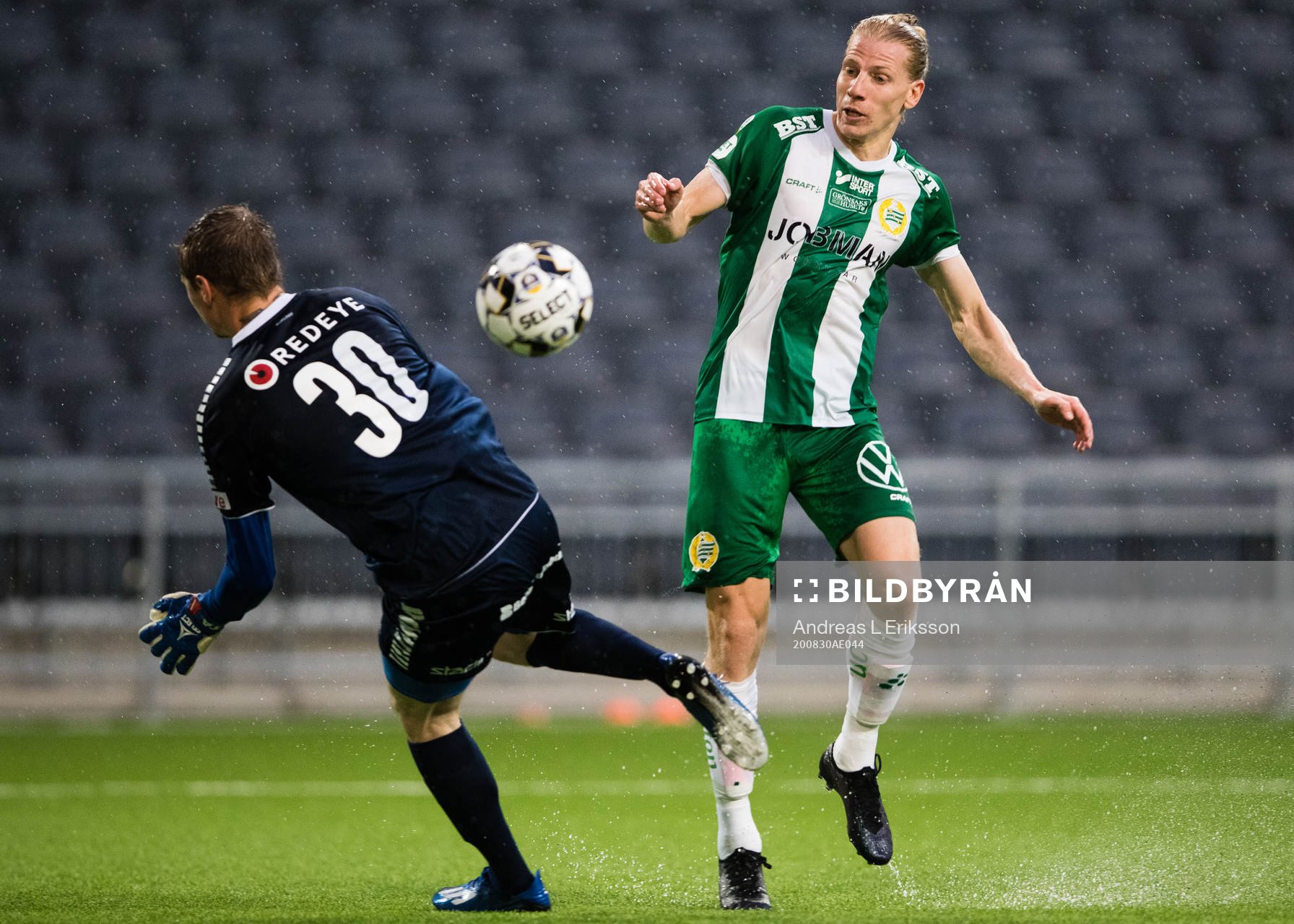 Kalmars målvakt Tobias Andersson och Hammarbys Gustav