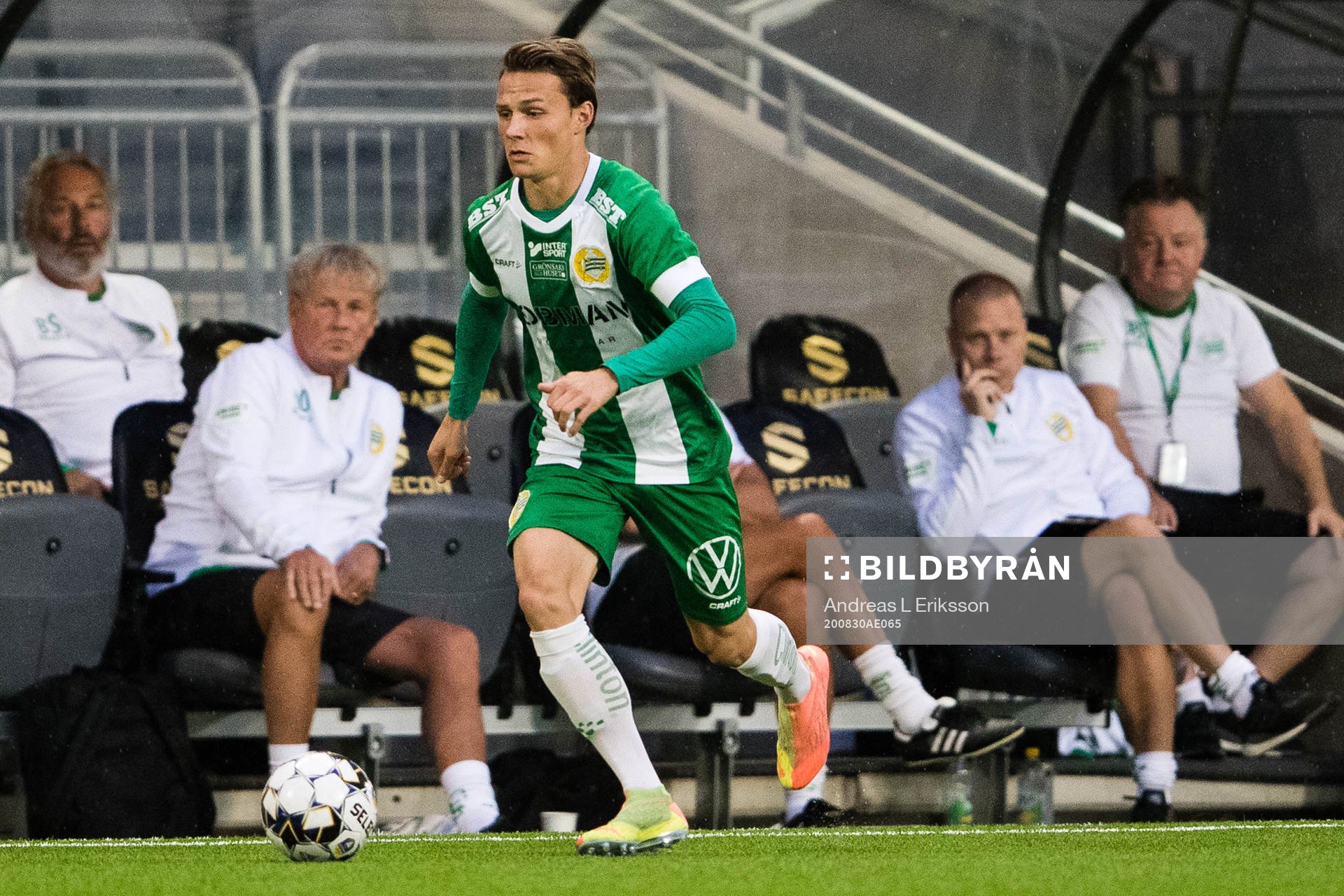 Hammarbys tränare Stefan Billborn förljer Hammarbys Axel