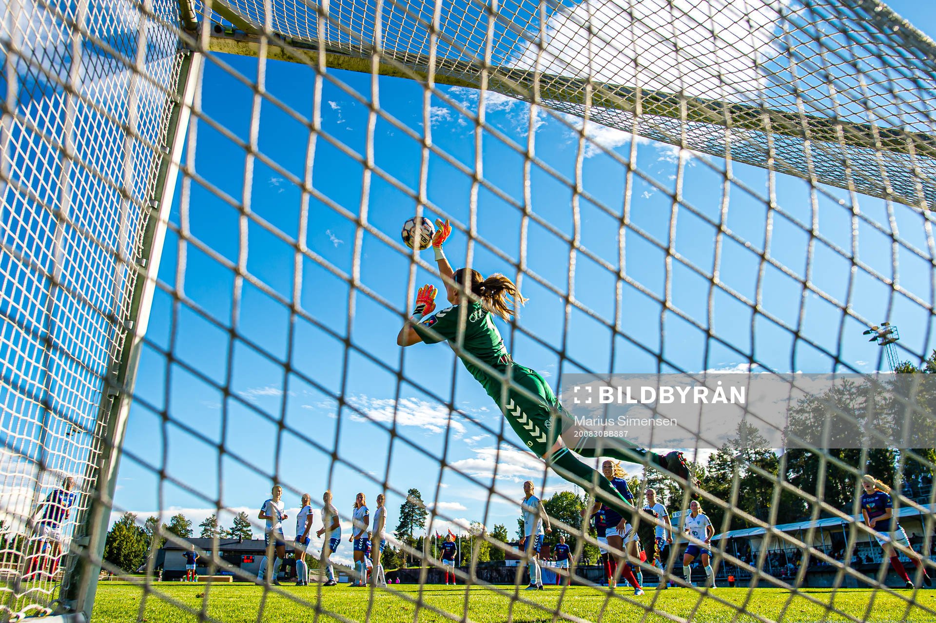 Goalkeeper Siri Ervik of Kolbotn during the Toppserien football match between Kolbotn and Vålerenga on August 30, 2020 in Oslo.