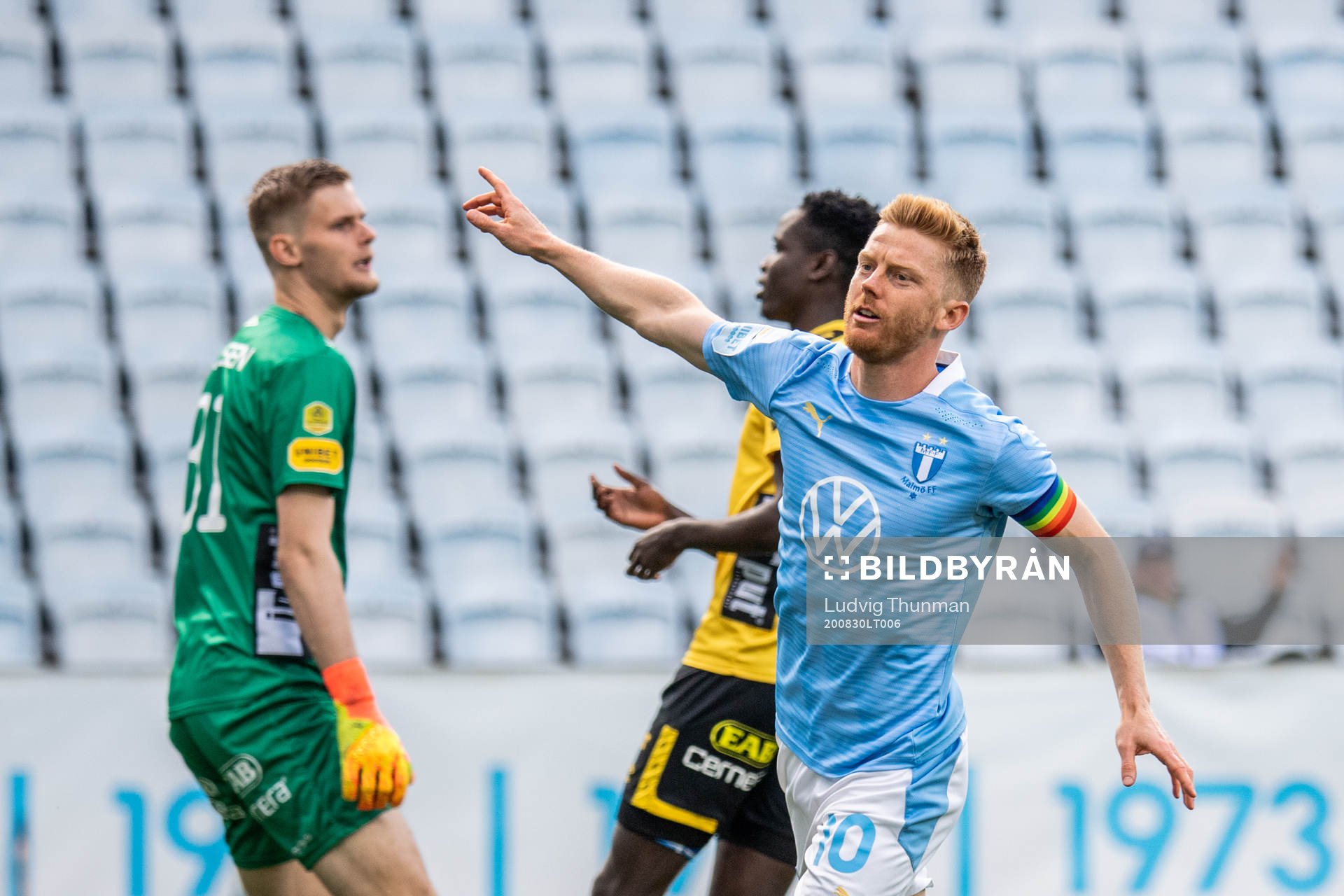 under fotbollsmatchen i Allsvenskan mellan Malmö FF och