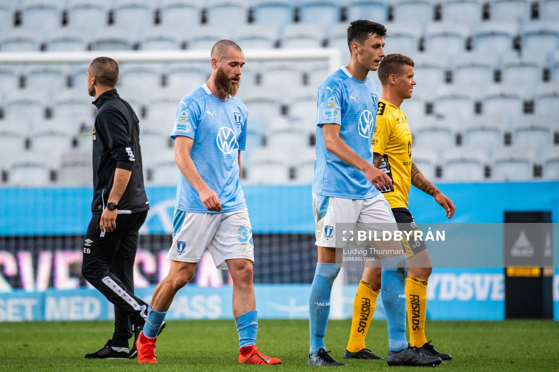 Malmö FFs Jo Inge Berget och Anel Ahmedhodzic deppar