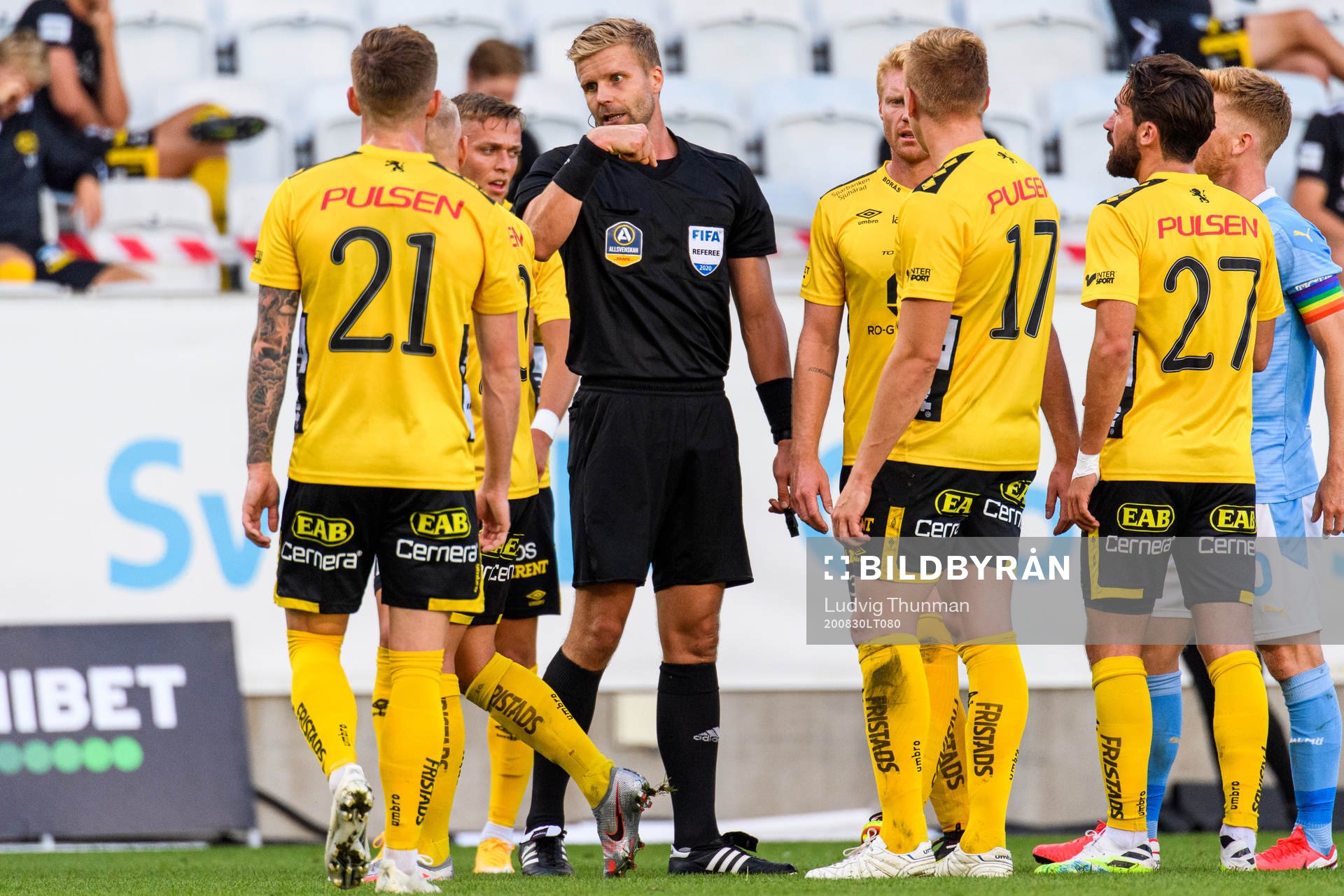 Elfsborgs spelare diskuterar