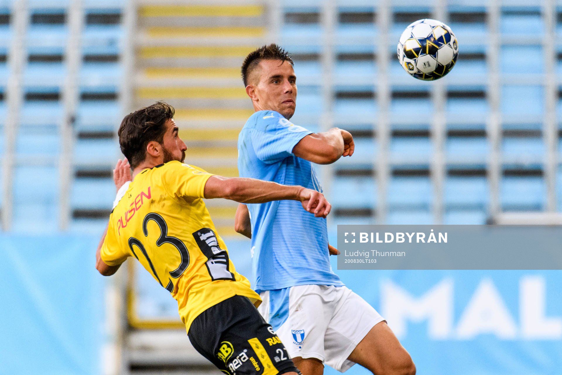 Elfsborgs Frederik Holst och Malmö FFs Jonas Knudsen