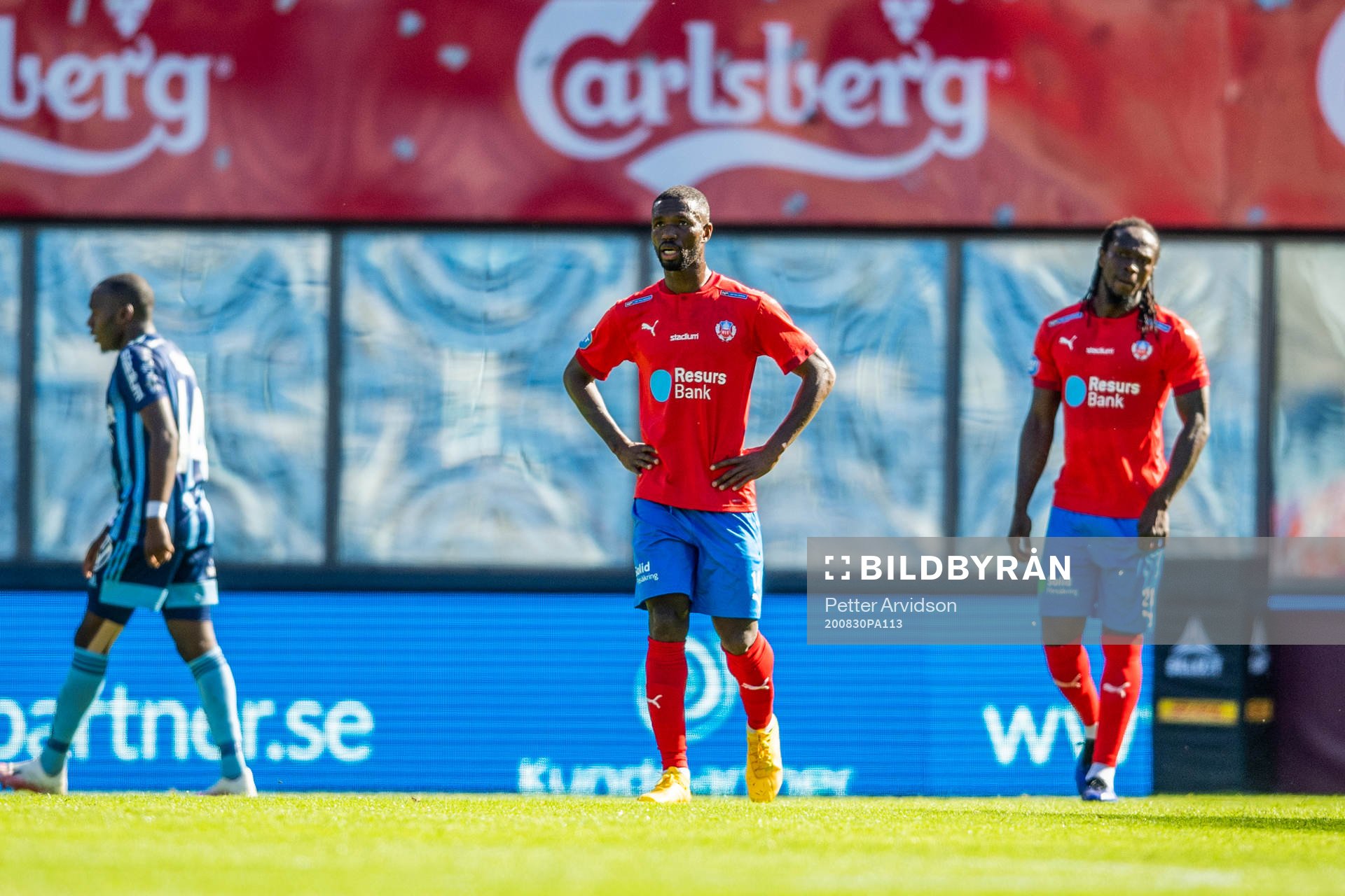 Helsingborgs Mohammed Abubakari och Kebba Ceesay deppar