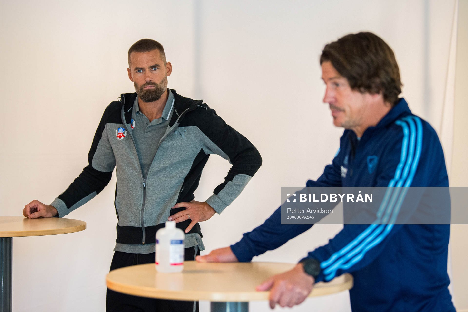 Helsingborgs tränare Olof Mellberg på presskonferensen