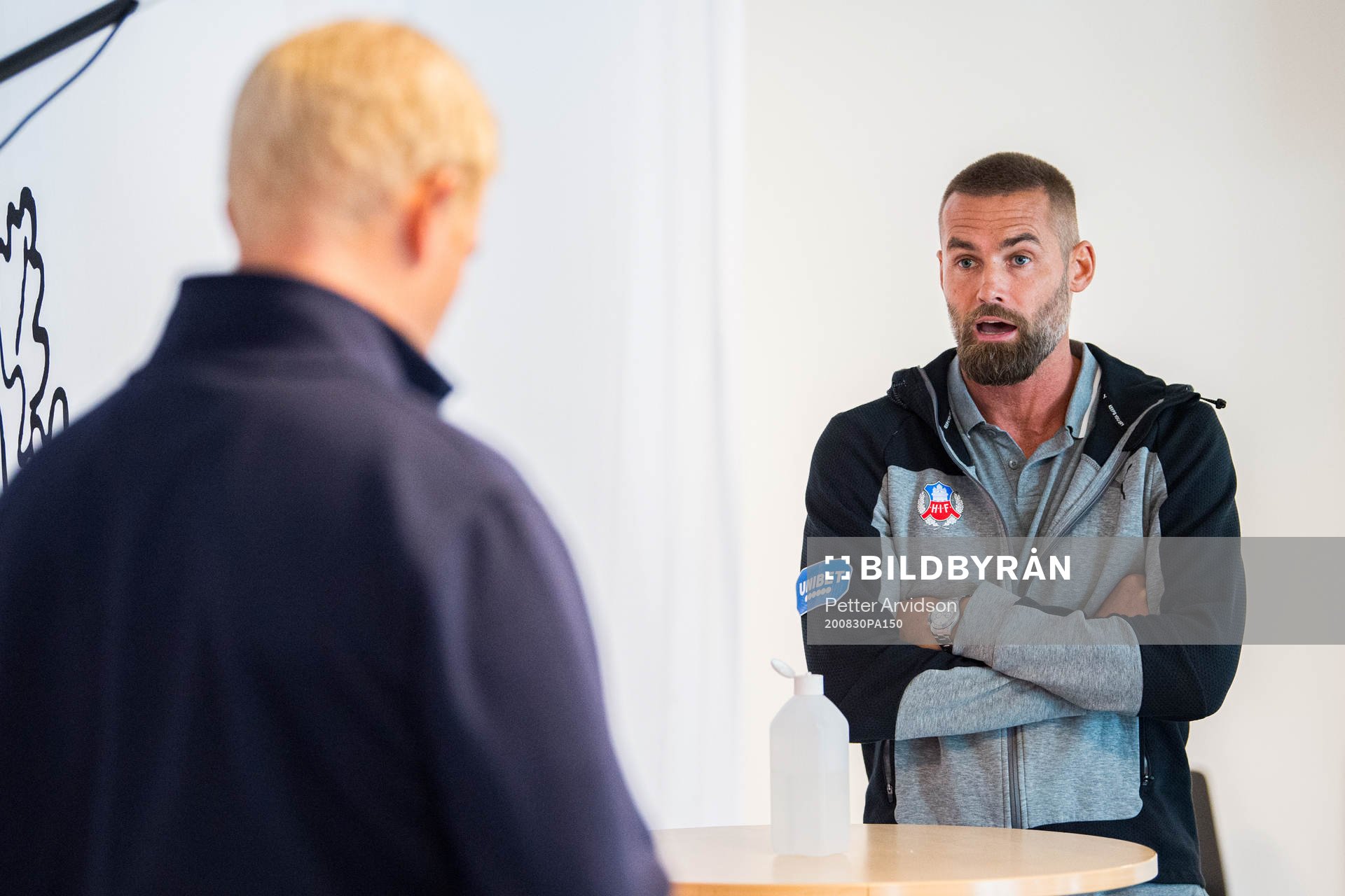 Helsingborgs tränare Olof Mellberg på presskonferensen