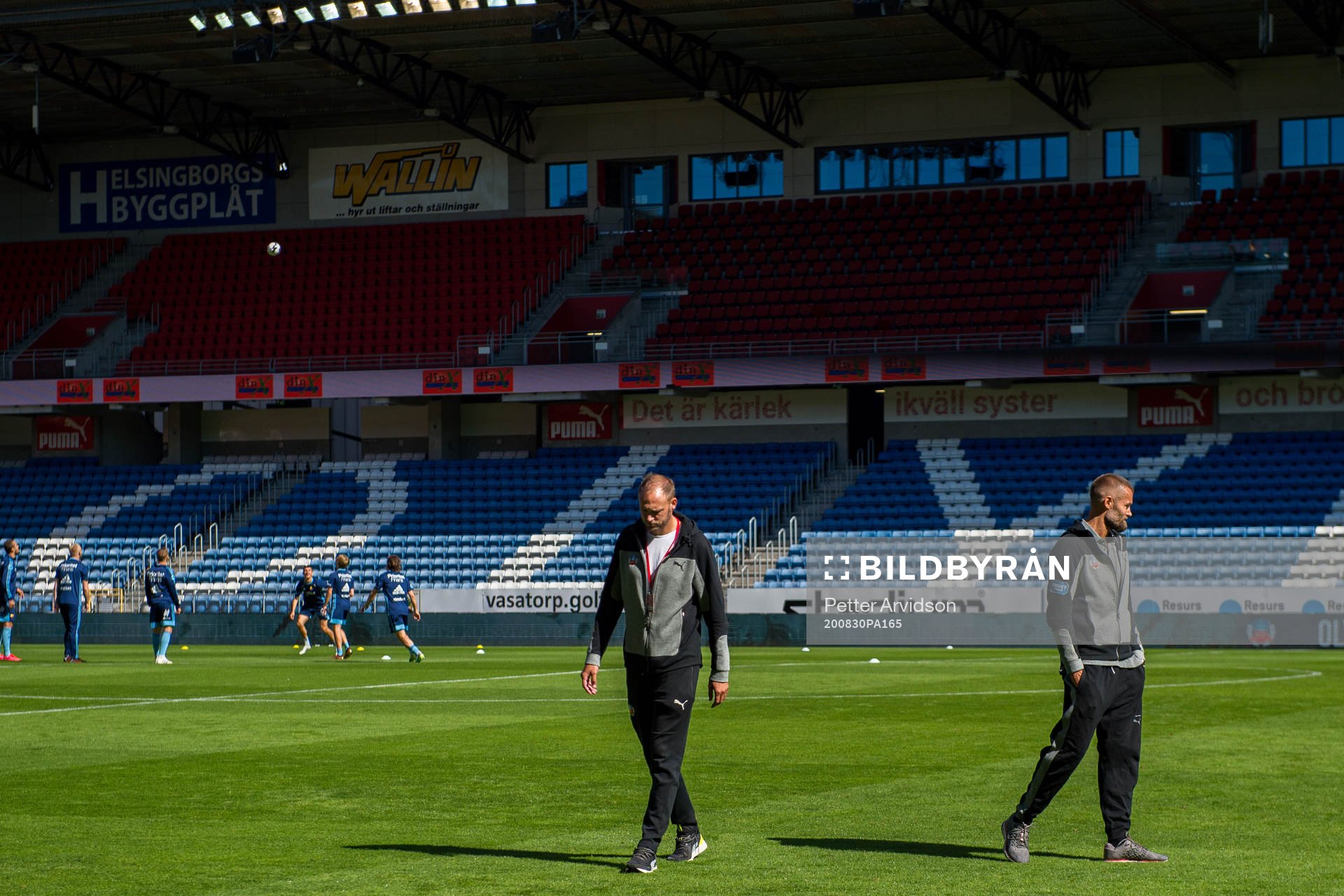 Helsingborgs Andreas Granqvist och tränare Olof Mellberg