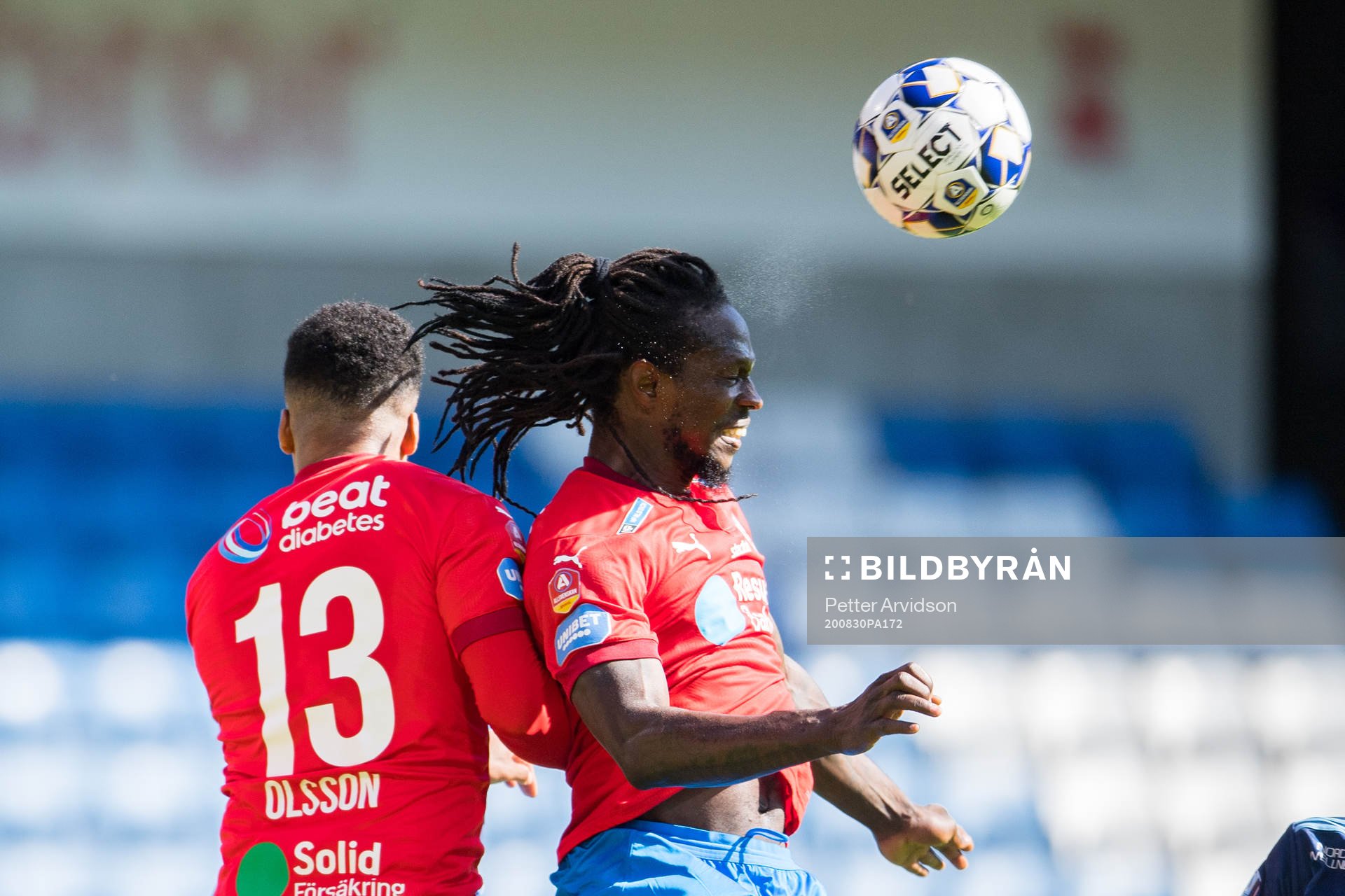 Helsingborgs Martin Olsson och Kebba Ceesay