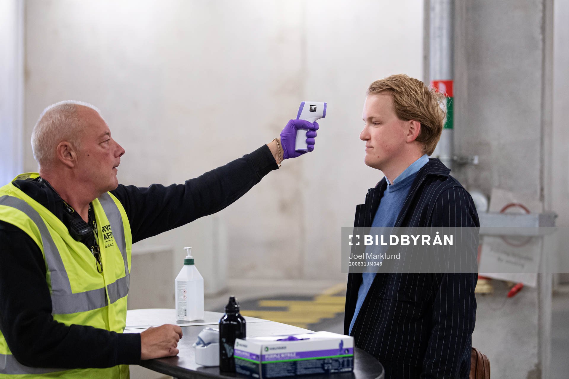 Swedish journalist Martin Petersson has his temperature