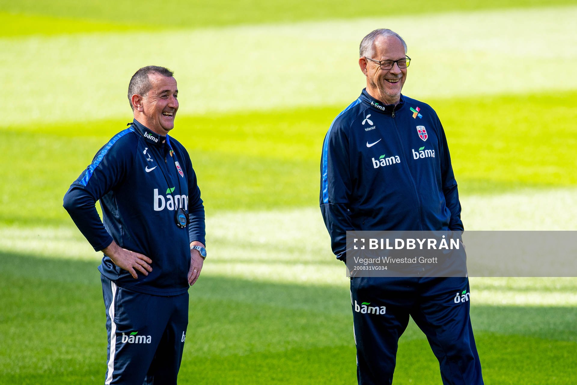 Per Joar Hansen, assistant coach, and Lars Lagerbäck, head