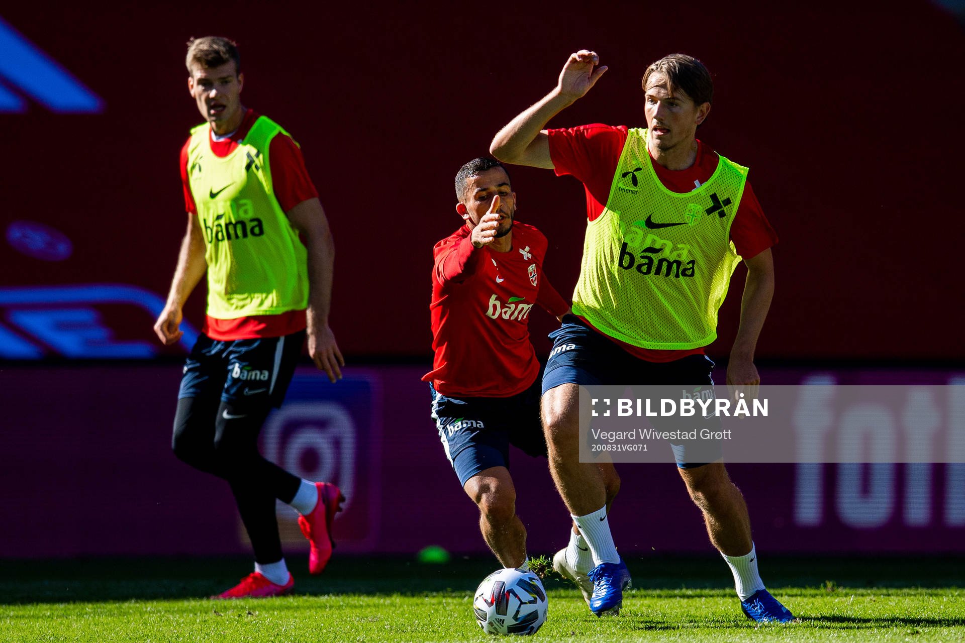 Omar Elabdellaoui and Sander Berge of the Norwegian