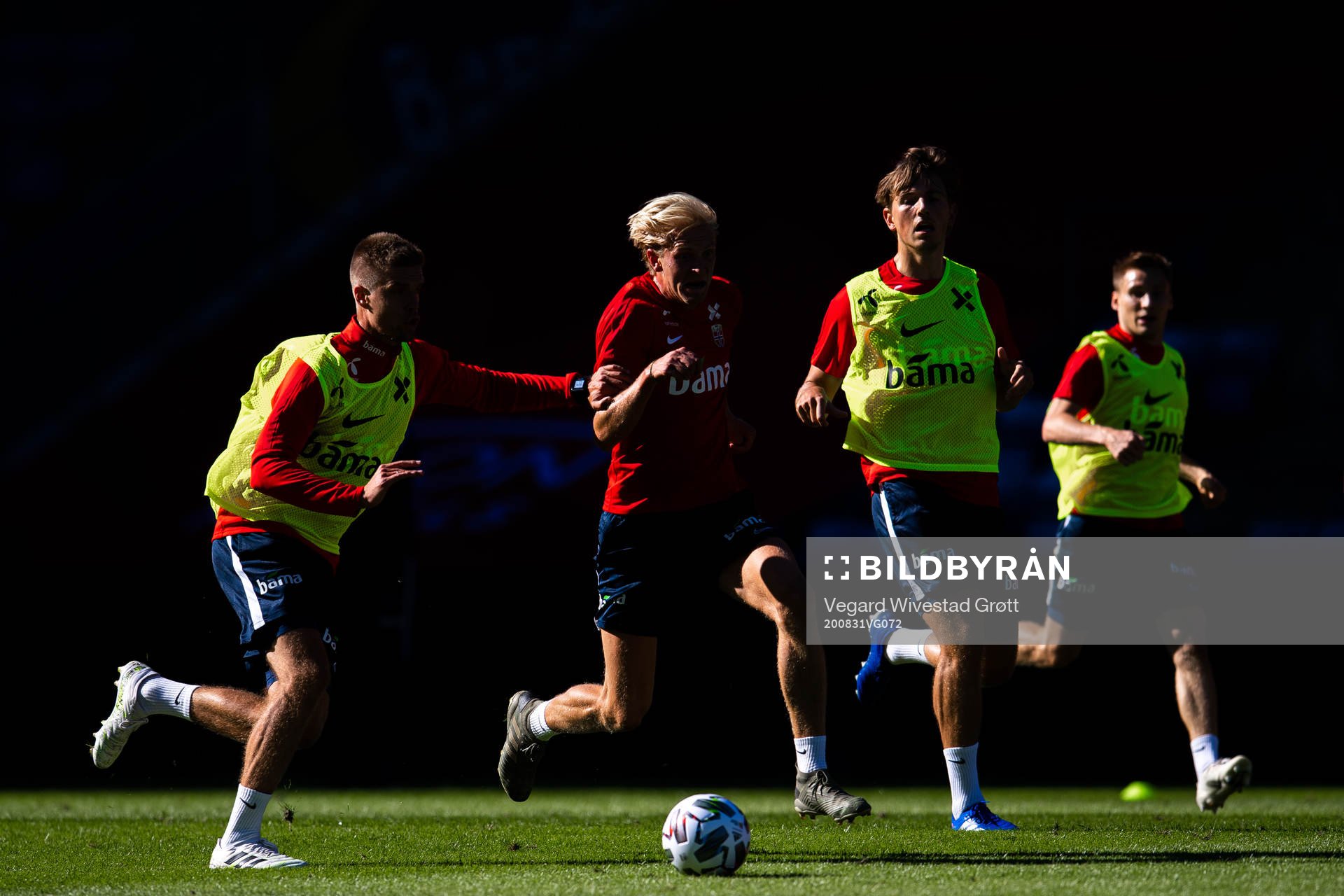 Markus Henriksen, Morten Thorsby, Sander Berge and Jonas