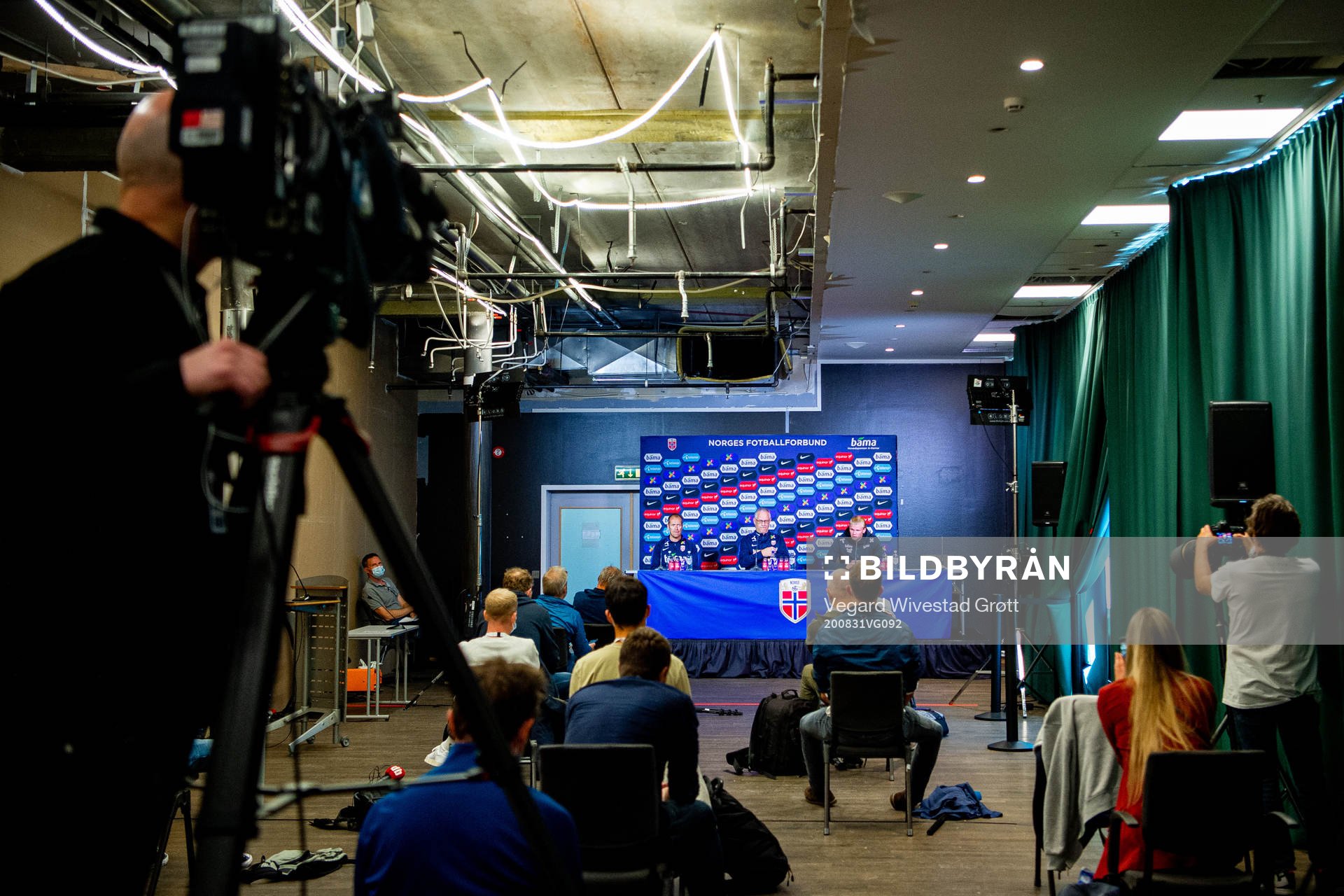 Lars Lagerbäck, head coach, and Erling Braut Haaland of