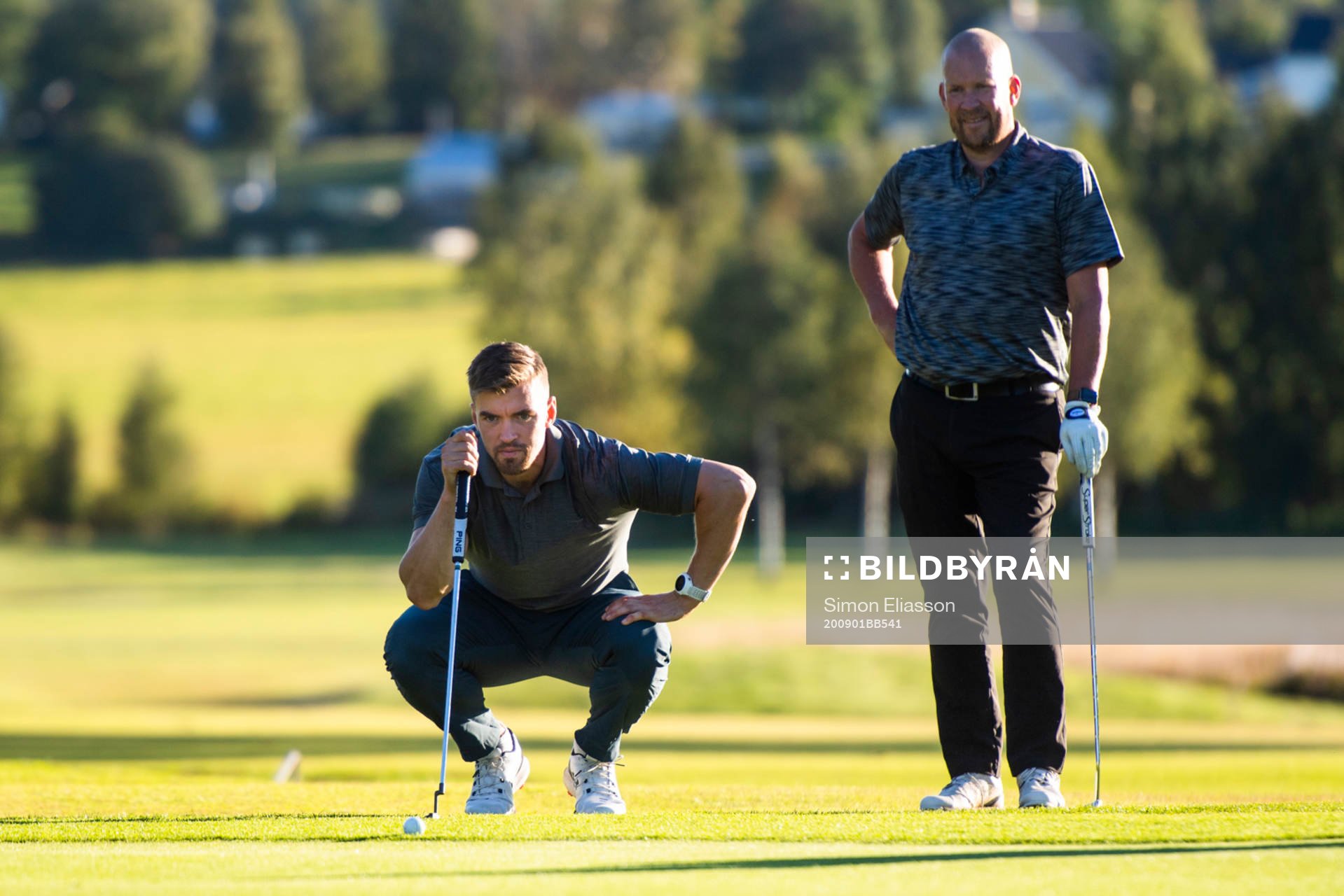 Luleås Eddie Larsson och Stefan Nilsson spelar golf