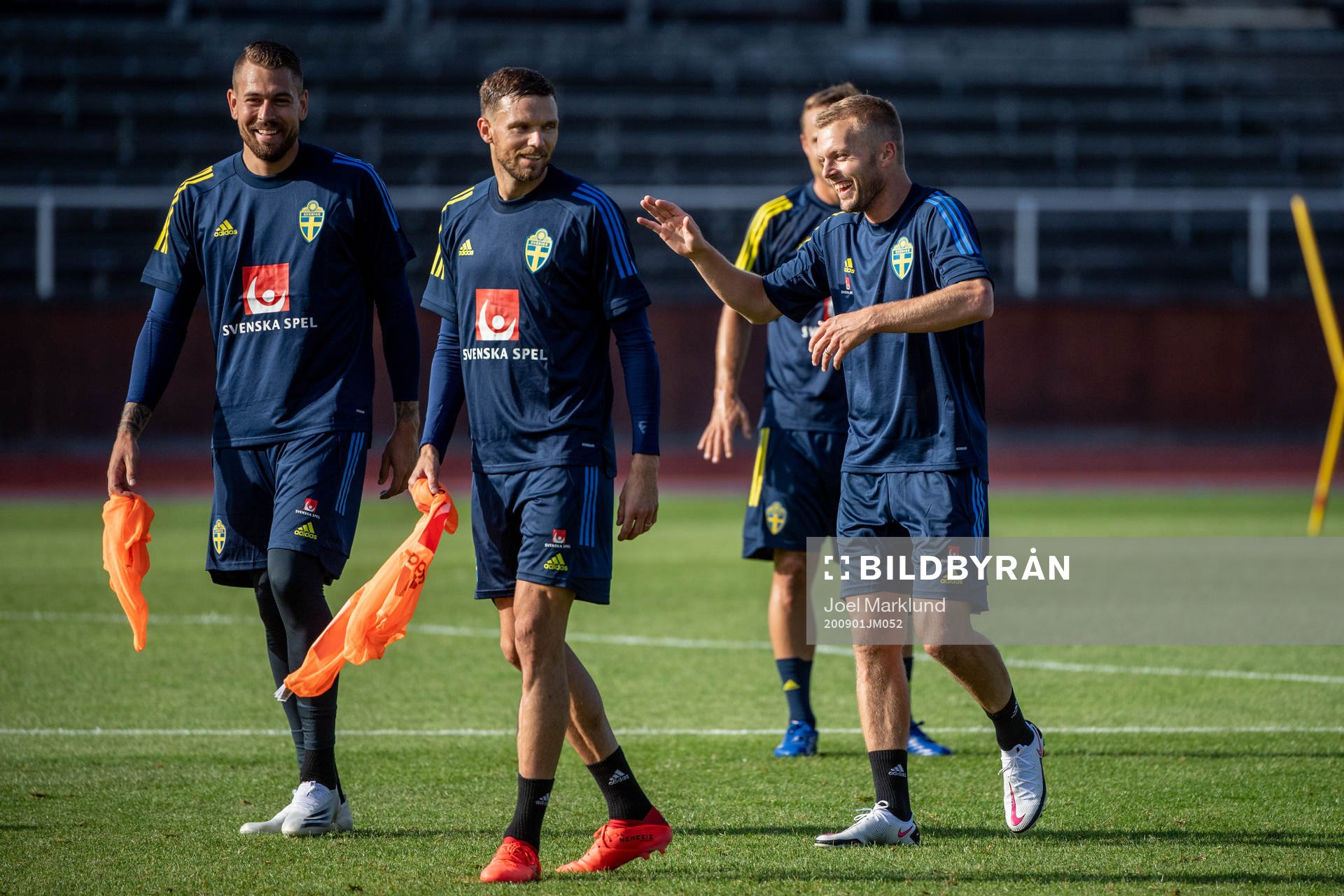 Goalkeeper Kristoffer Nordfeldt, Marcus Berg and Sebastian