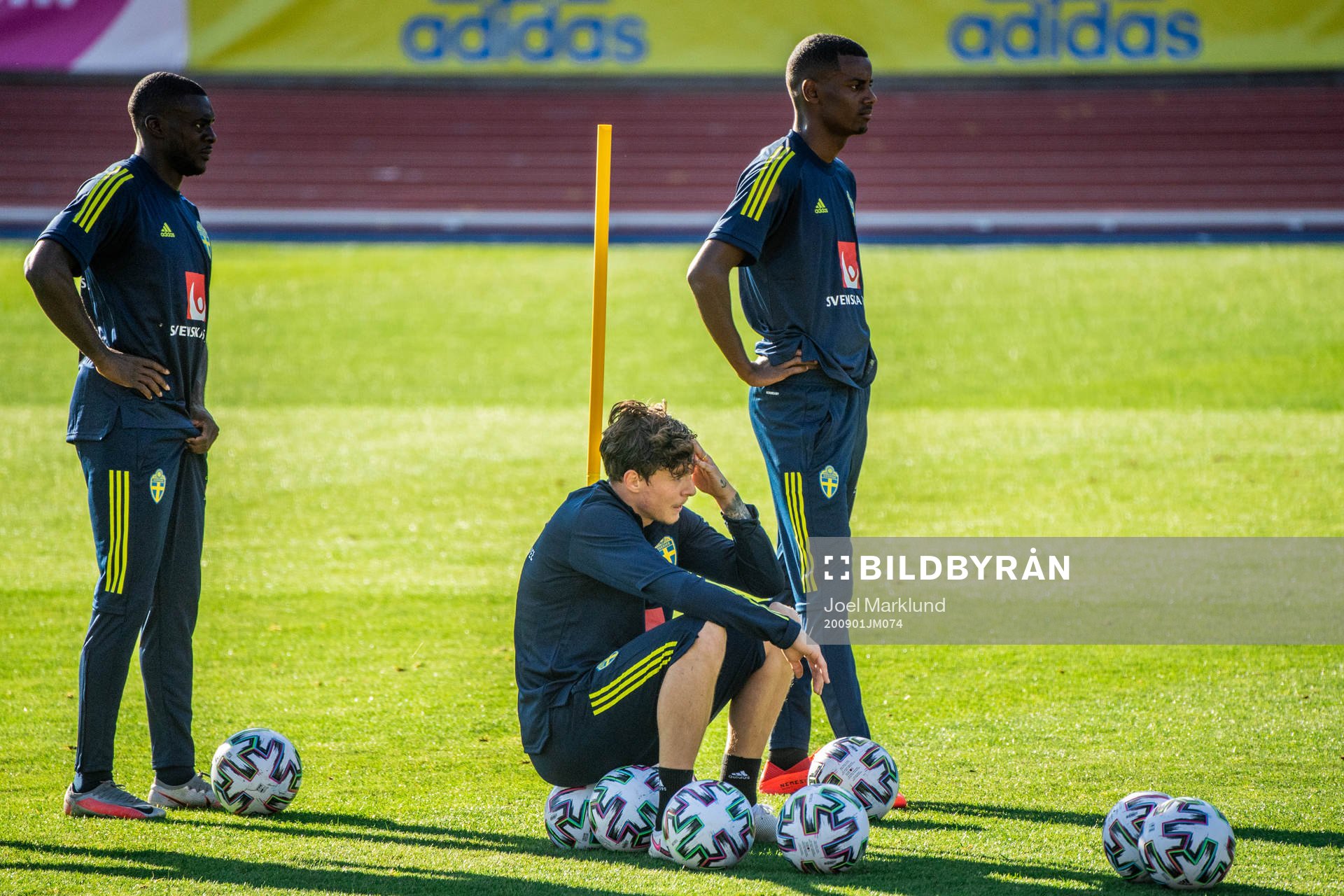 Ken Sema, Victor Nilsson Lindelöf and Alexander Isak of