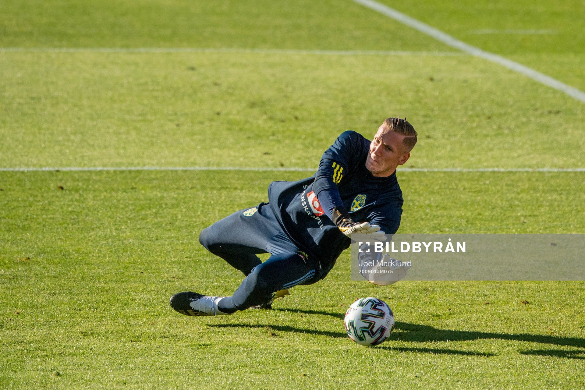 Goalkeeper Robin Olsen of the Swedish national football team
