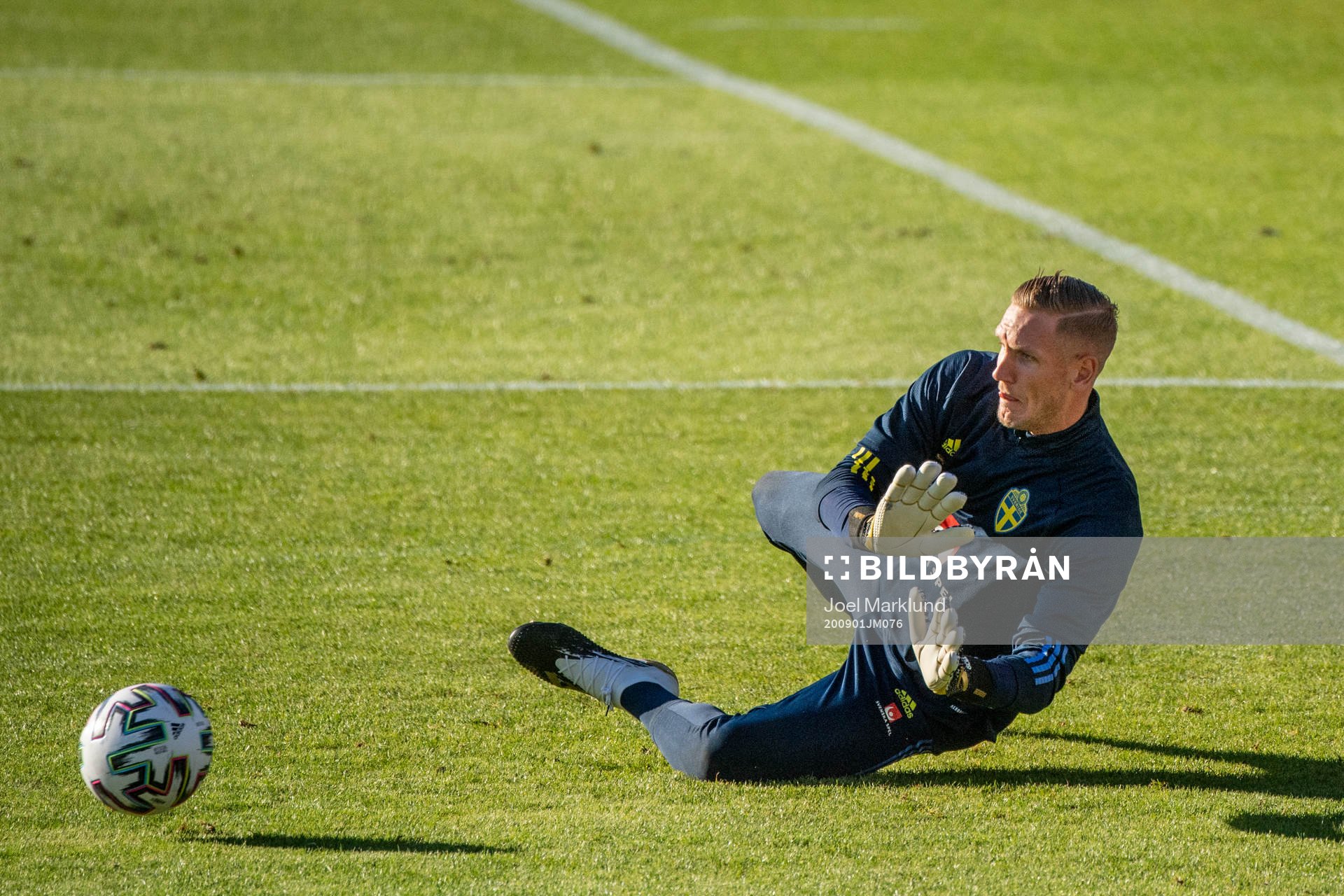 Goalkeeper Robin Olsen of the Swedish national football team