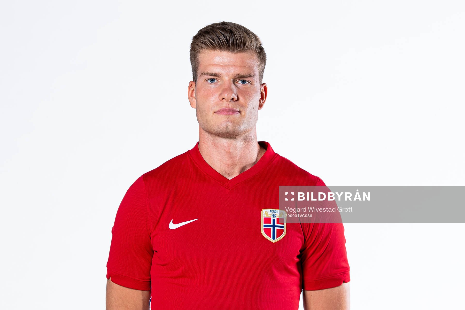 Alexander Sørloth of the Norwegian national football team