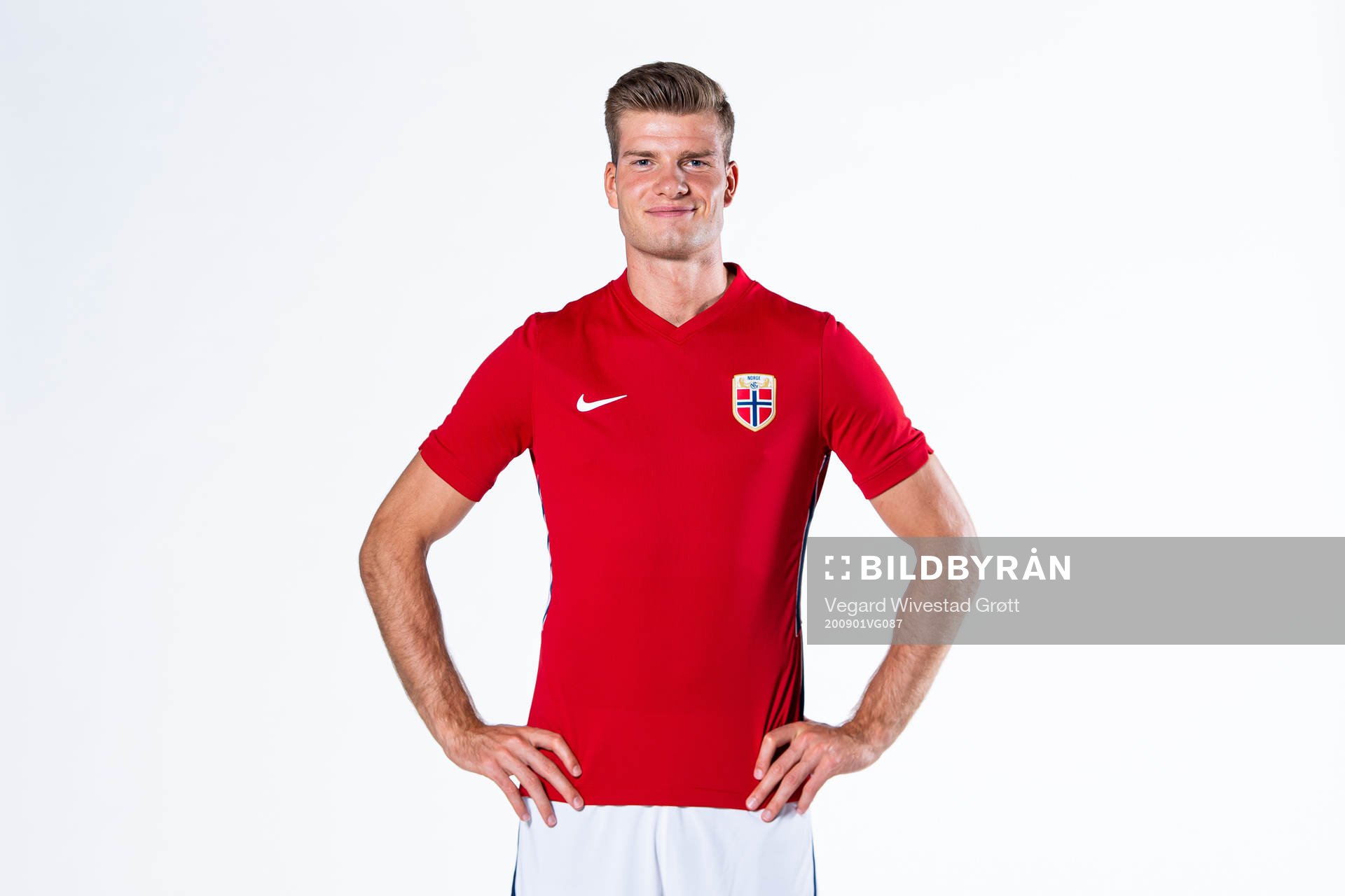 Alexander Sørloth of the Norwegian national football team