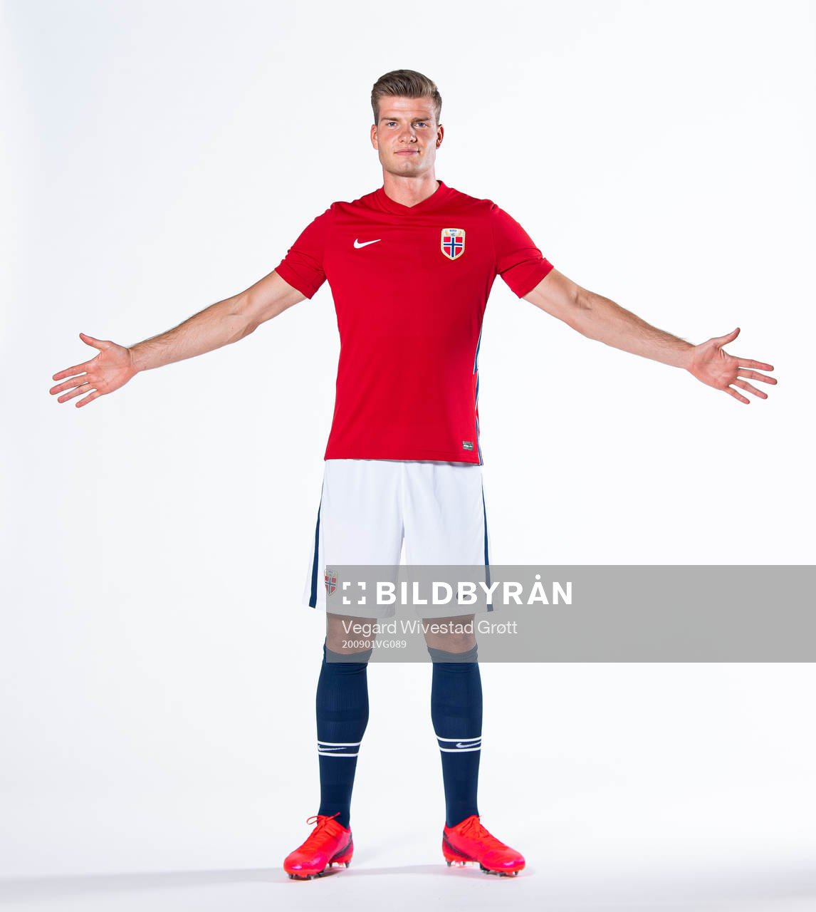 Alexander Sørloth of the Norwegian national football team