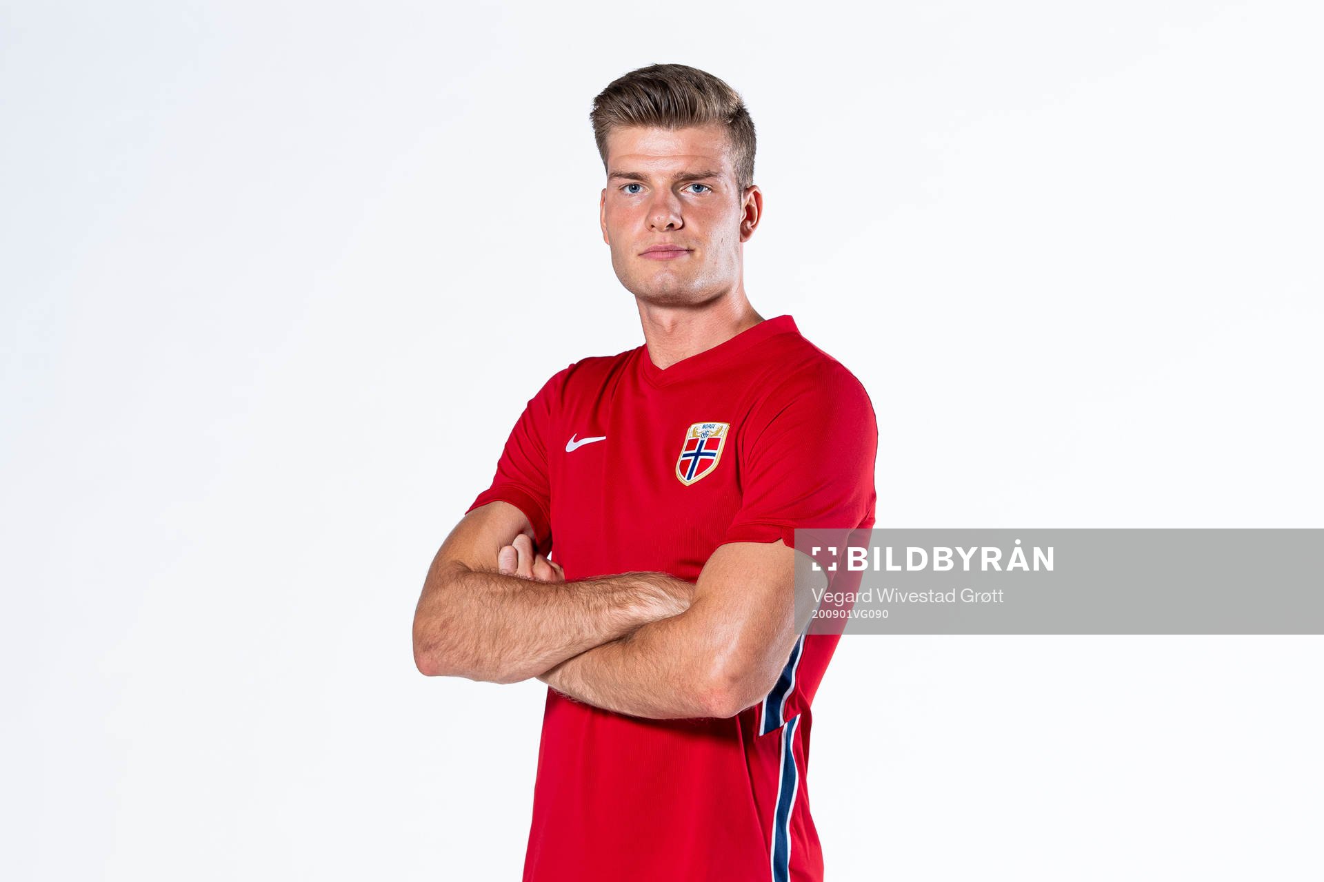 Alexander Sørloth of the Norwegian national football team