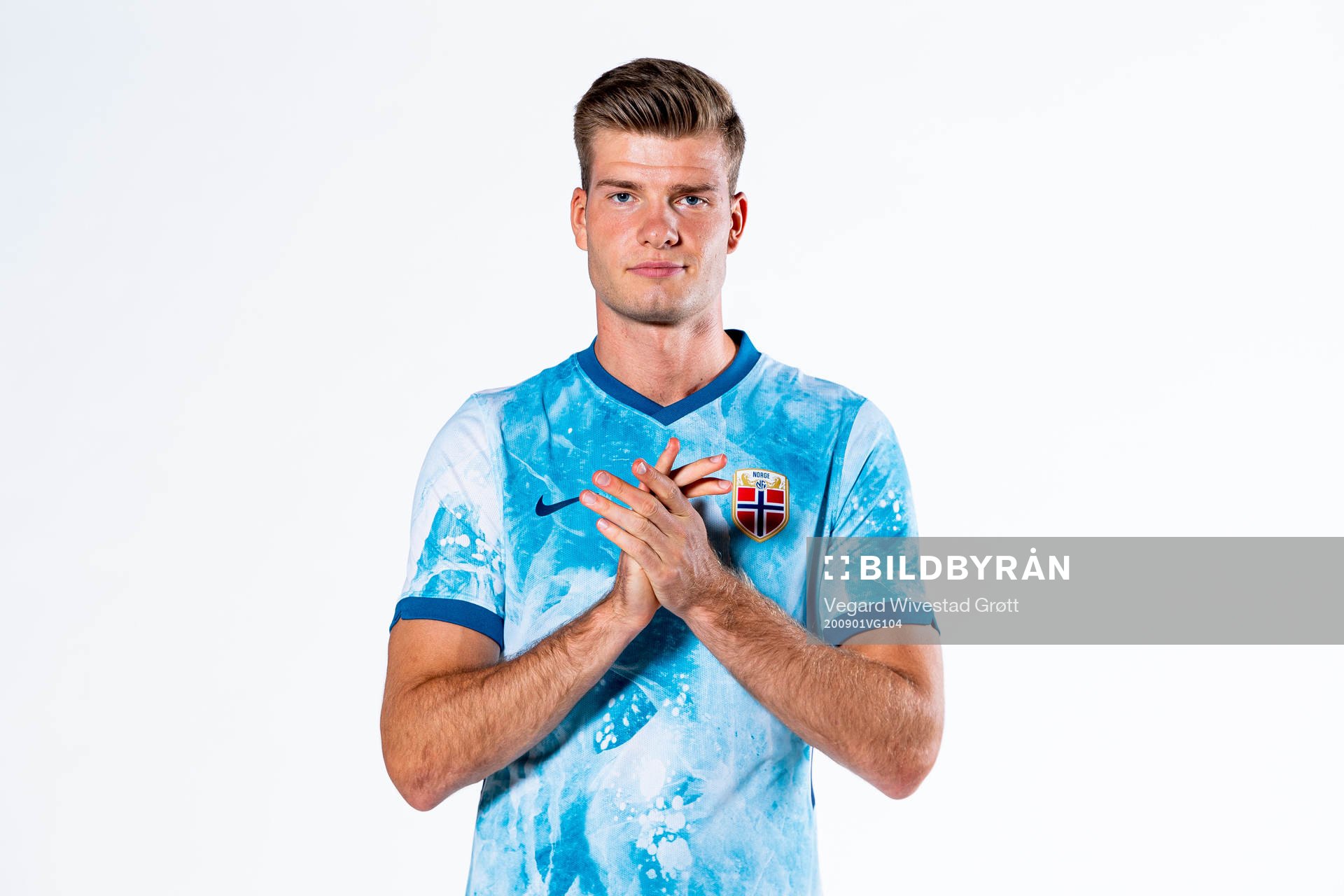 Alexander Sørloth of the Norwegian national football team