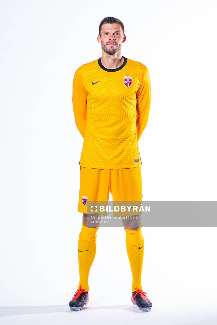 Goalkeeper Rune Almenning Jarstein of the Norwegian
