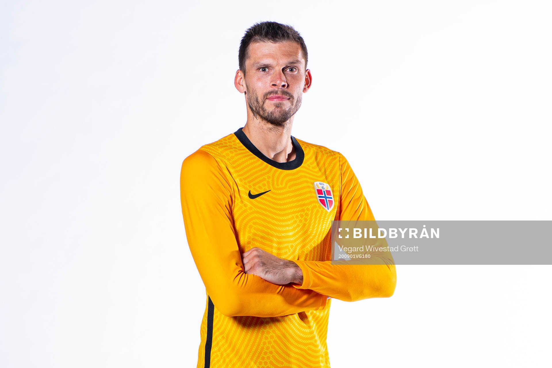 Goalkeeper Rune Almenning Jarstein of the Norwegian