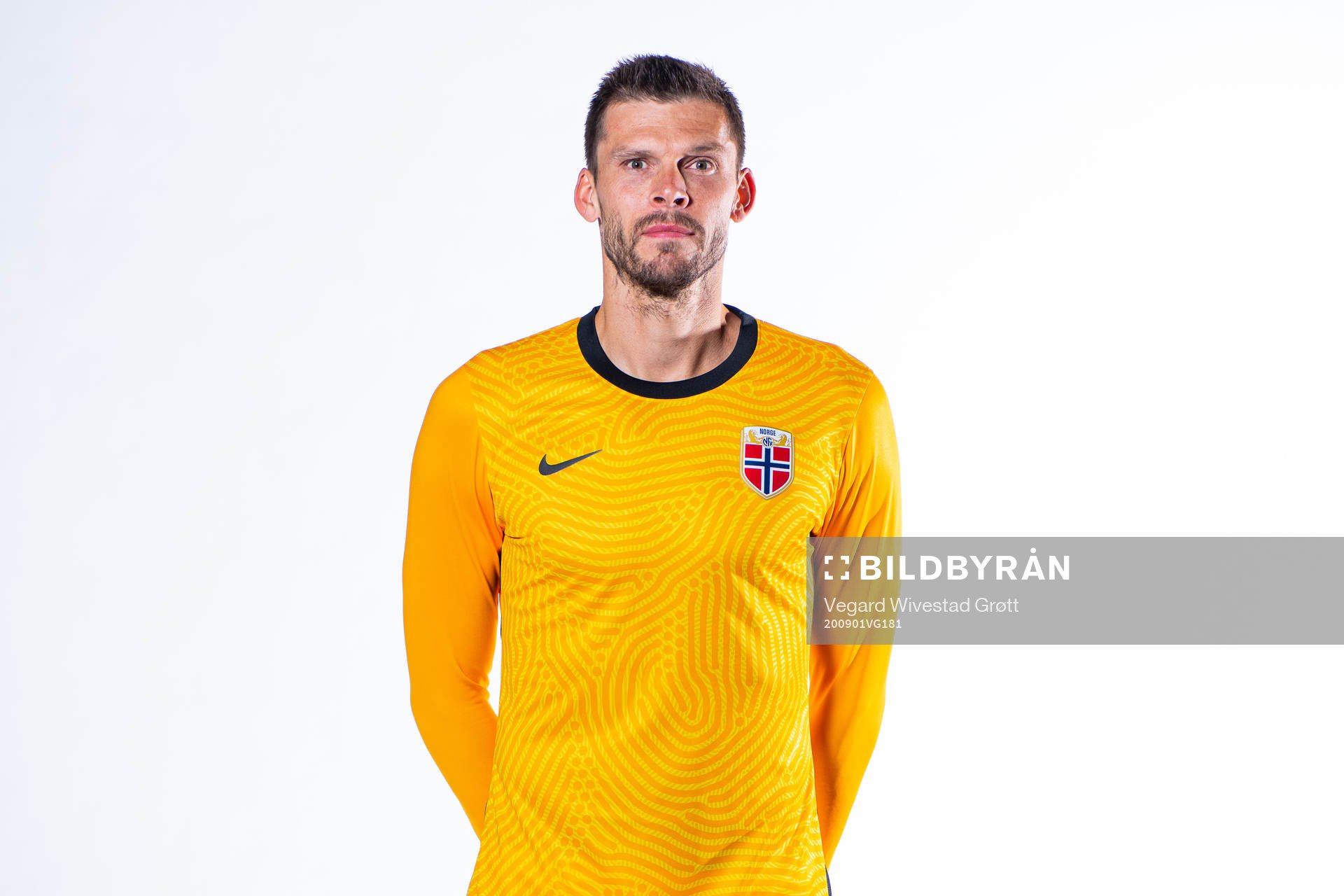 Goalkeeper Rune Almenning Jarstein of the Norwegian