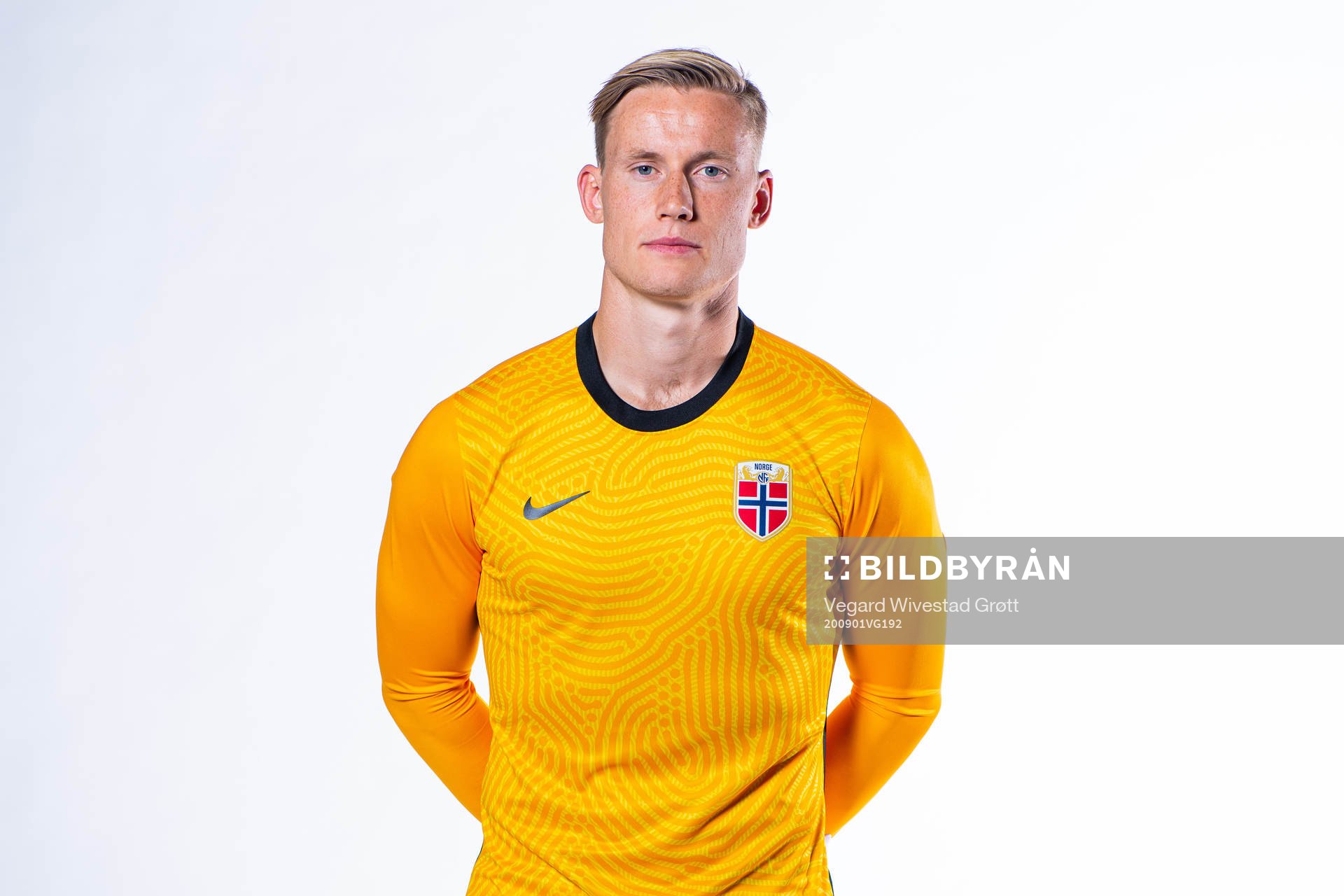 Goalkeeper Sondre Rossbach of the Norwegian national
