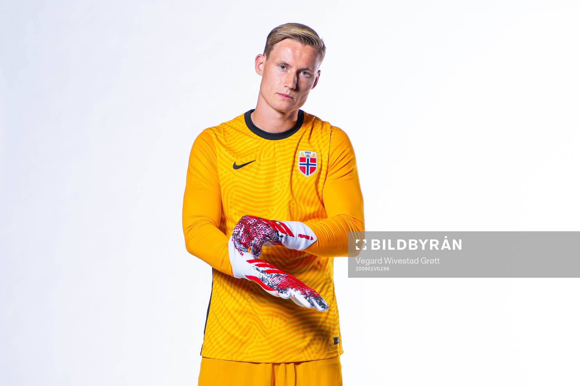 Goalkeeper Sondre Rossbach of the Norwegian national