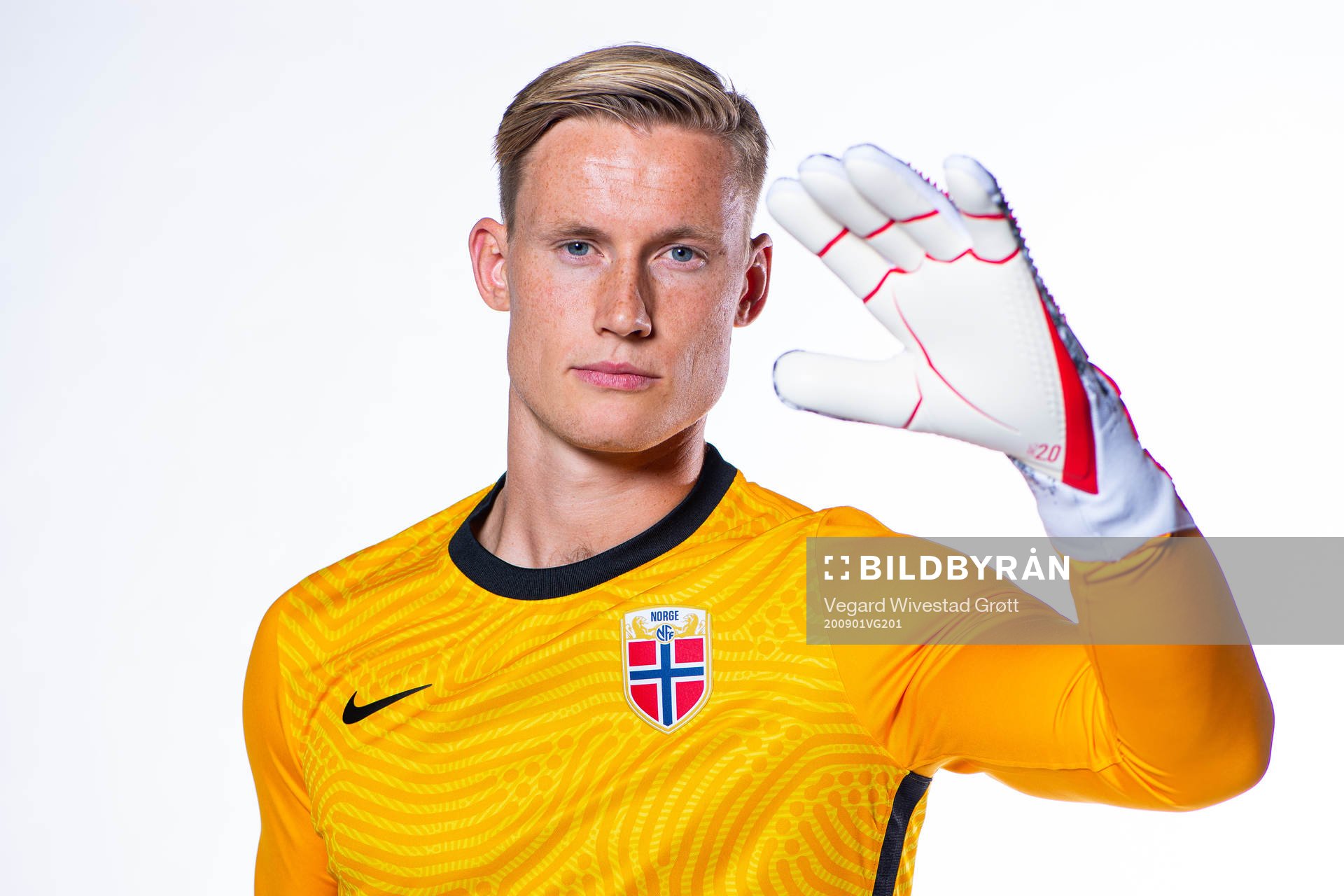 Goalkeeper Sondre Rossbach of the Norwegian national