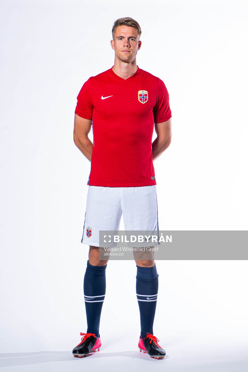 Kristoffer Ajer of the Norwegian national football team