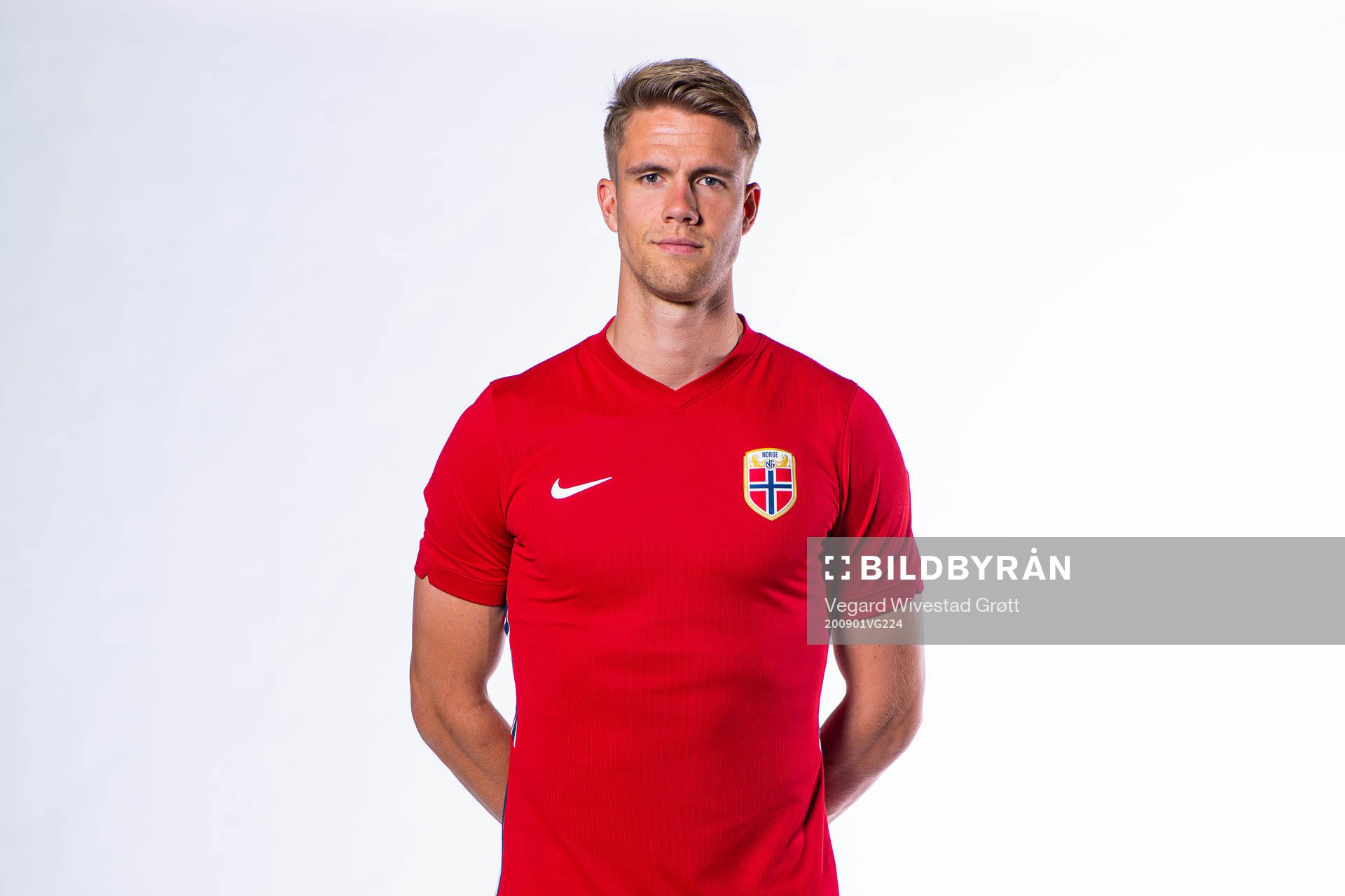 Kristoffer Ajer of the Norwegian national football team