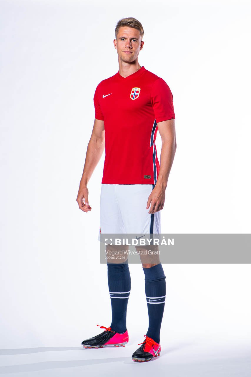 Kristoffer Ajer of the Norwegian national football team