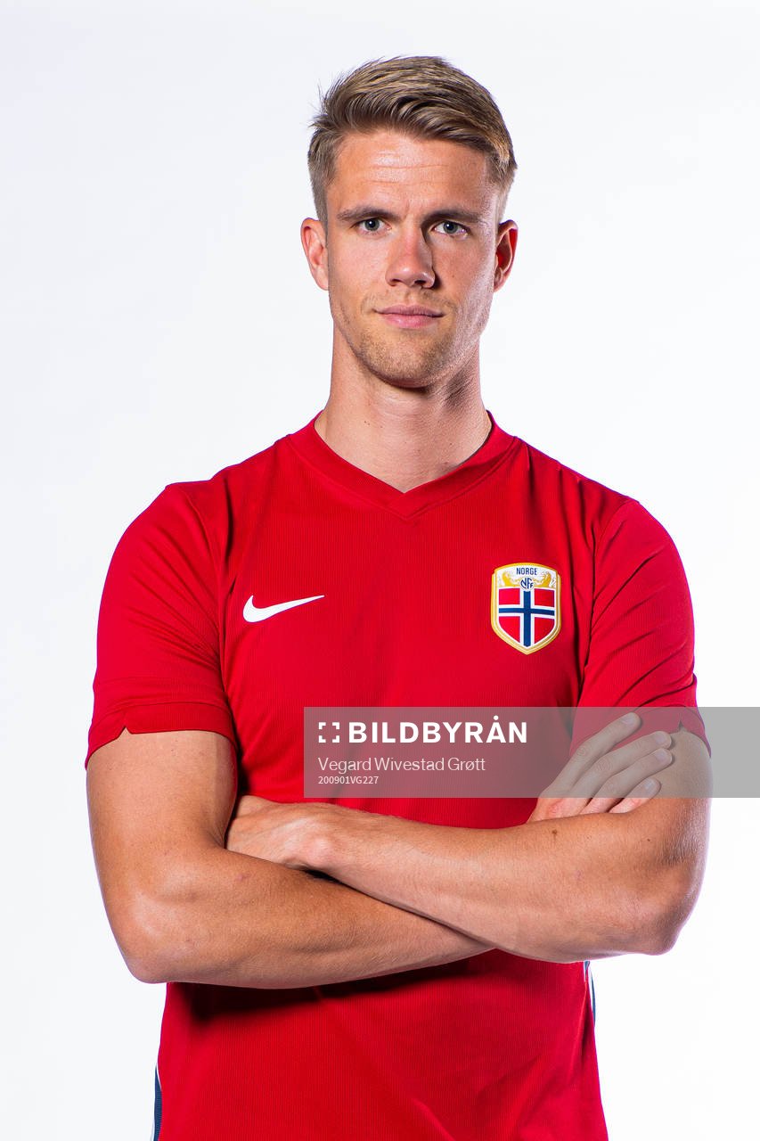 Kristoffer Ajer of the Norwegian national football team