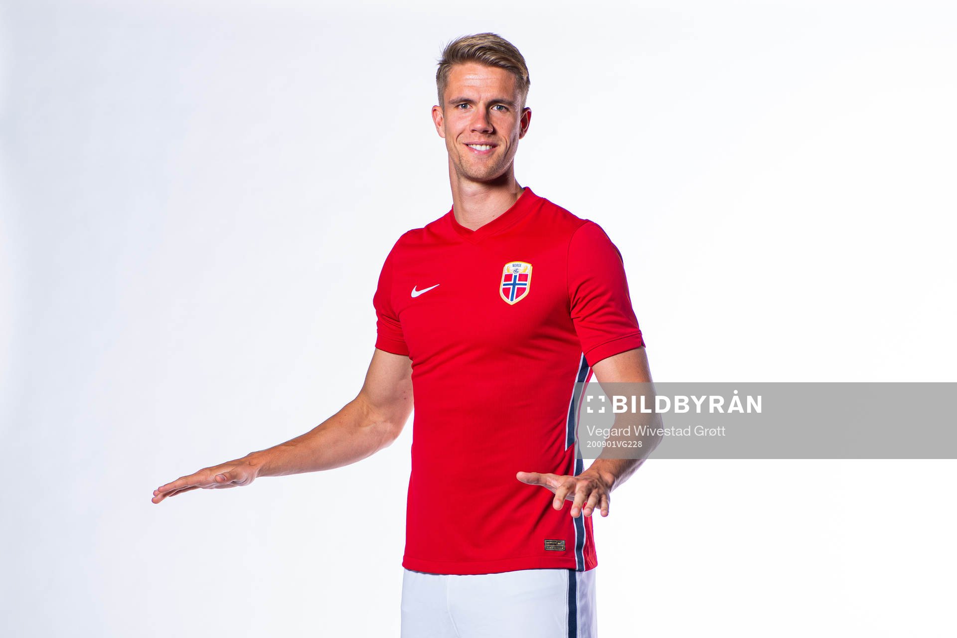 Kristoffer Ajer of the Norwegian national football team